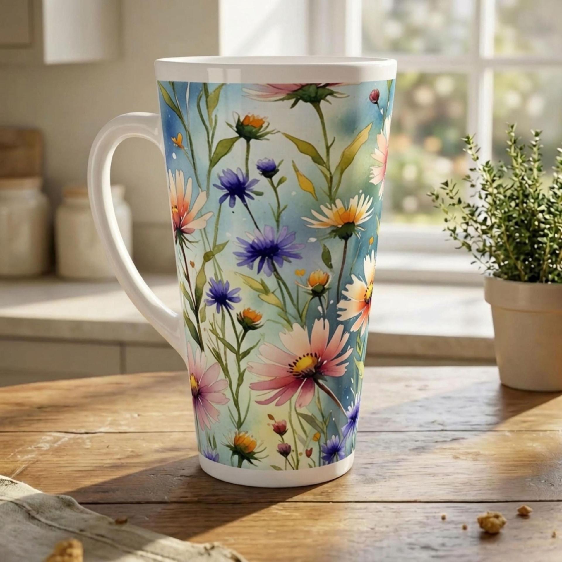 Latte 17oz Ceramic Mug - Coffee or Tea Cup, Extra Tall
