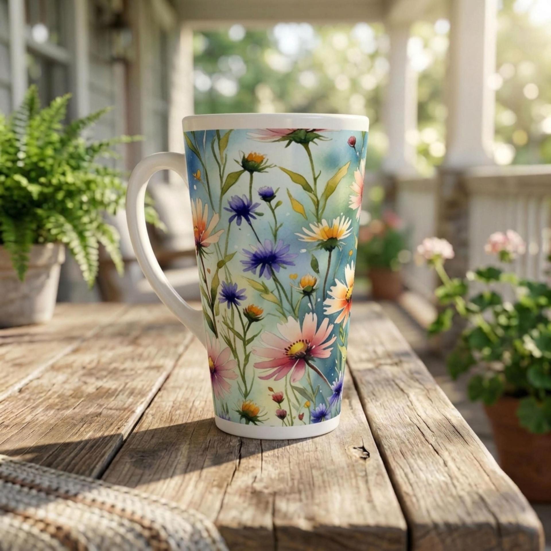 Latte 17oz Ceramic Mug - Coffee or Tea Cup, Extra Tall