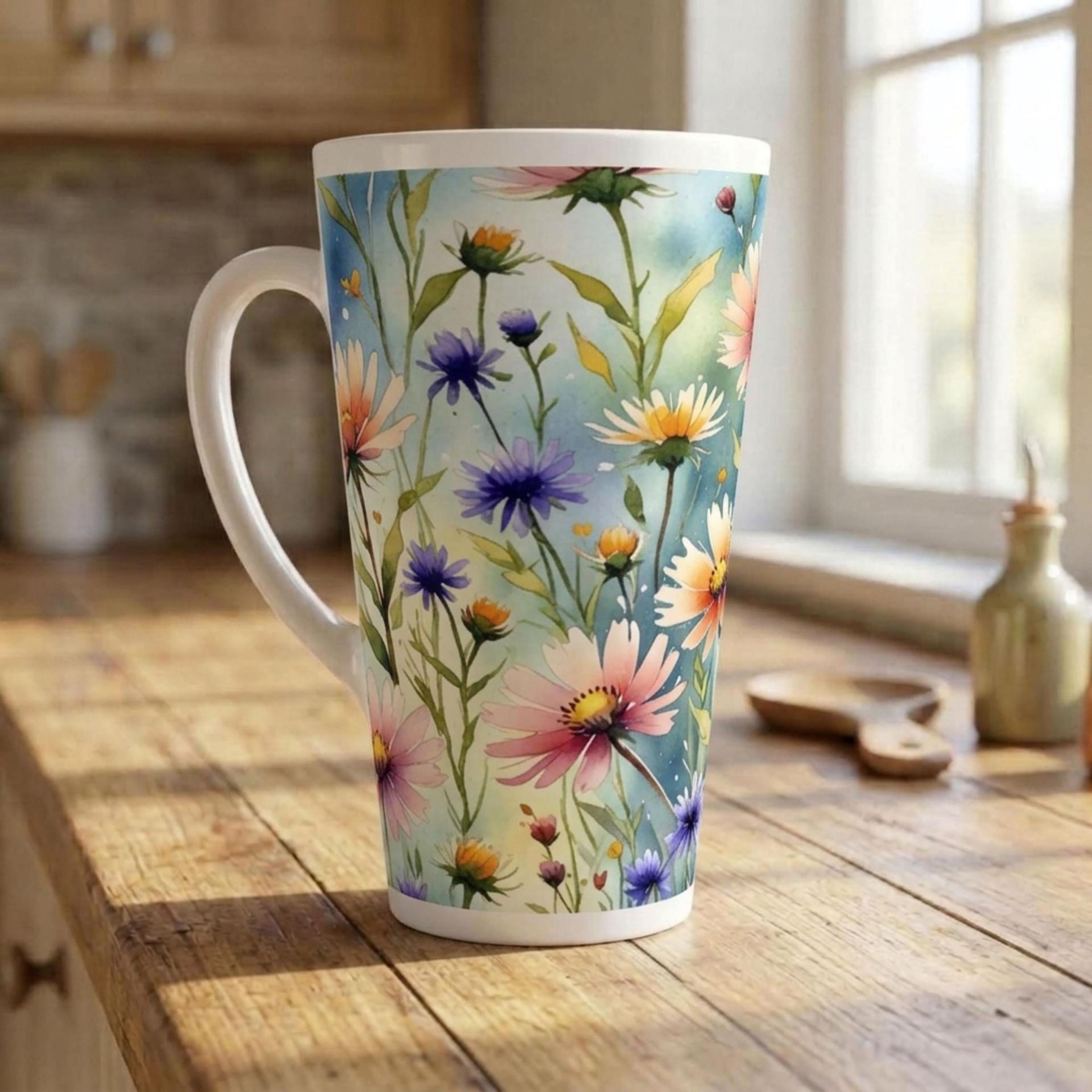 Latte 17oz Ceramic Mug - Coffee or Tea Cup, Extra Tall