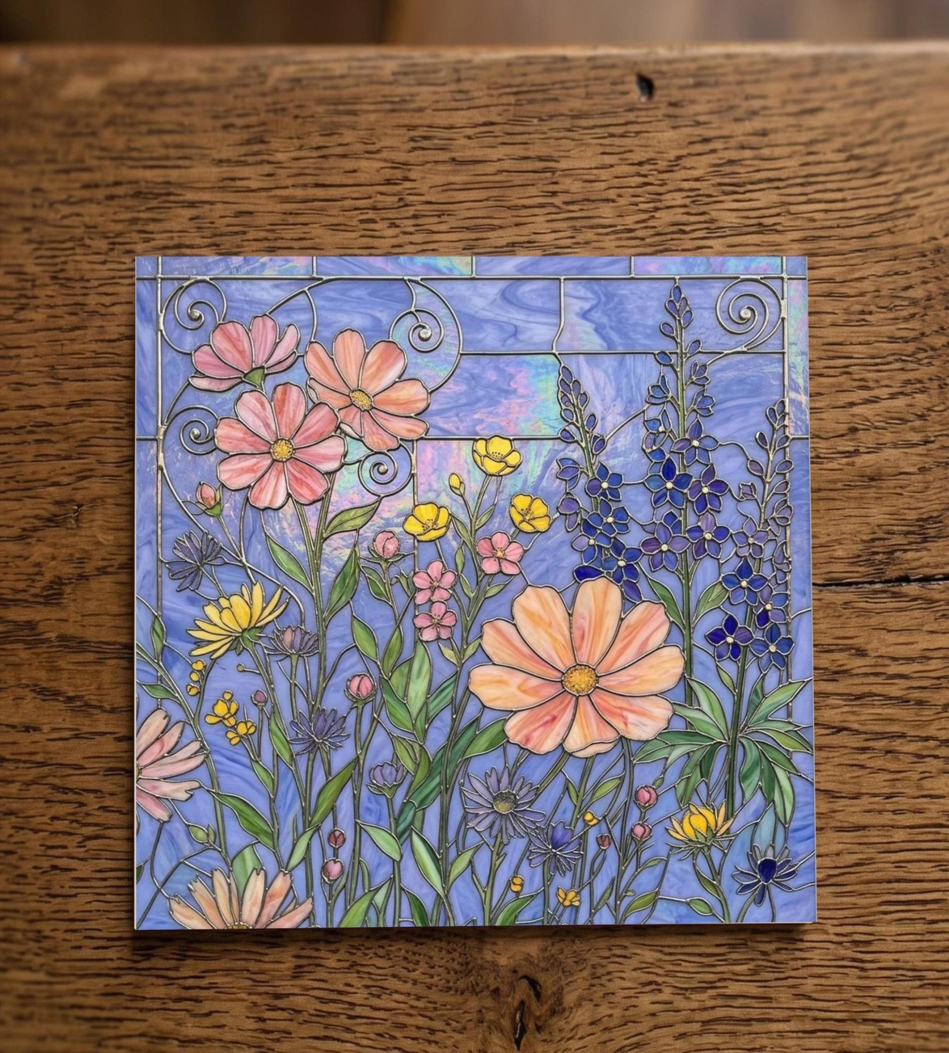 Flowers - Original Art Card - Single Card or Bulk 10 Pack of Gift Cards
