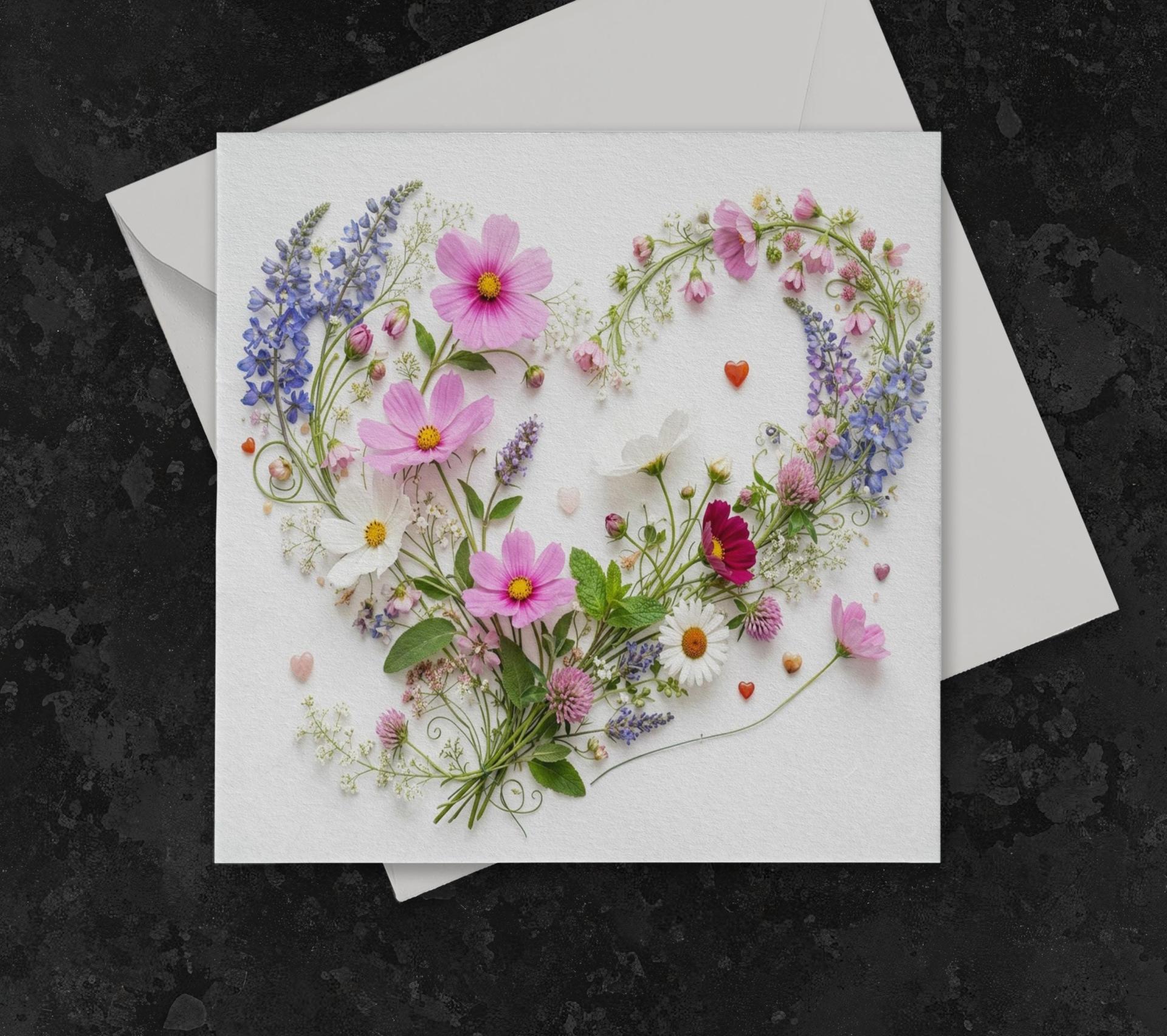 Flowers - Original Art Card - Single Card or Bulk 10 Pack of Gift Cards