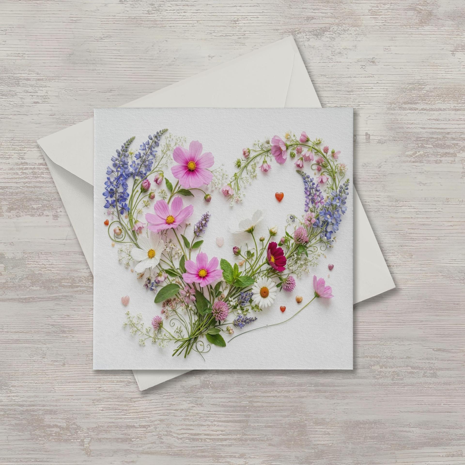 Flowers - Original Art Card - Single Card or Bulk 10 Pack of Gift Cards