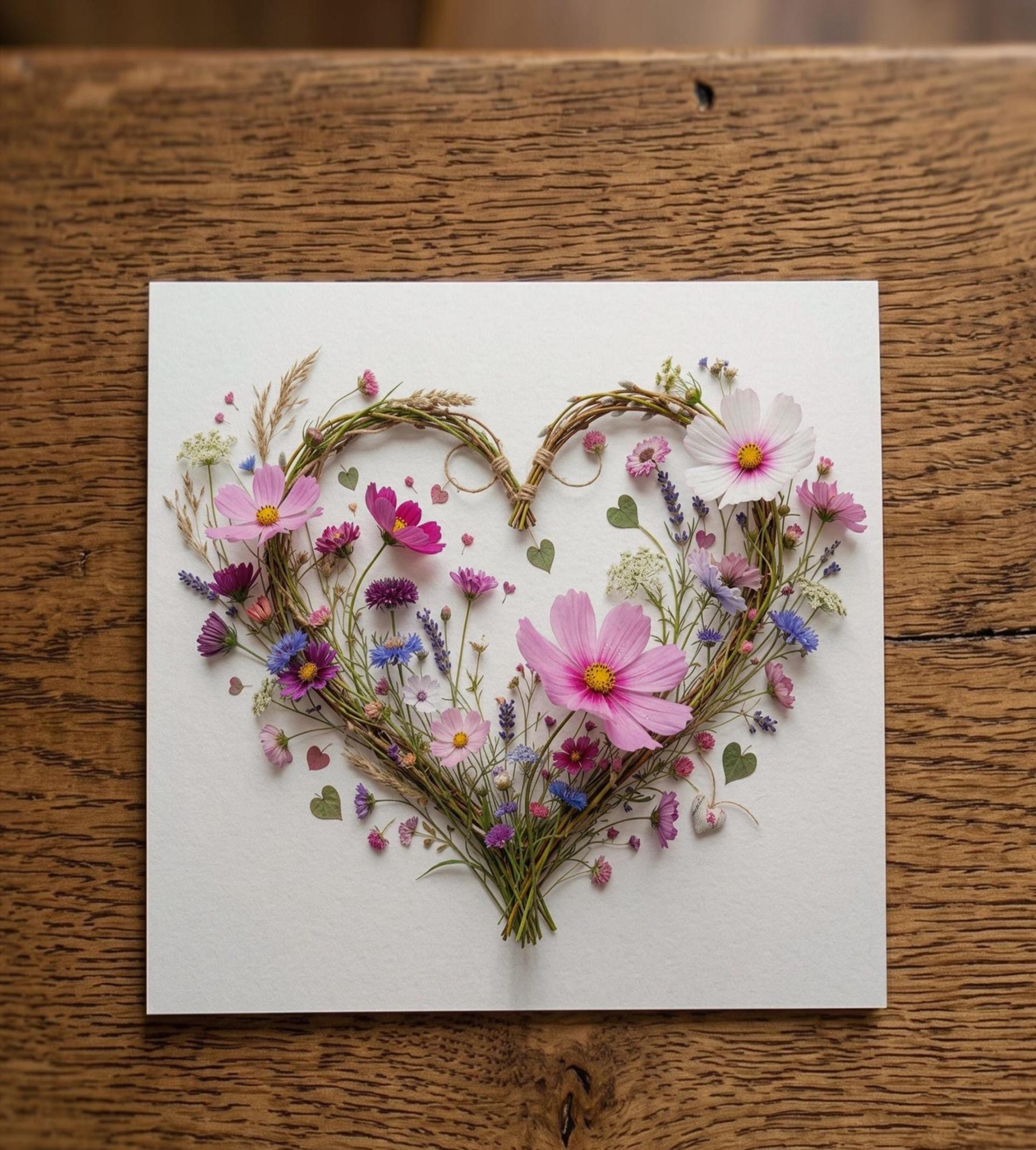 Flowers - Original Art Card - Single Card or Bulk 10 Pack of Gift Cards