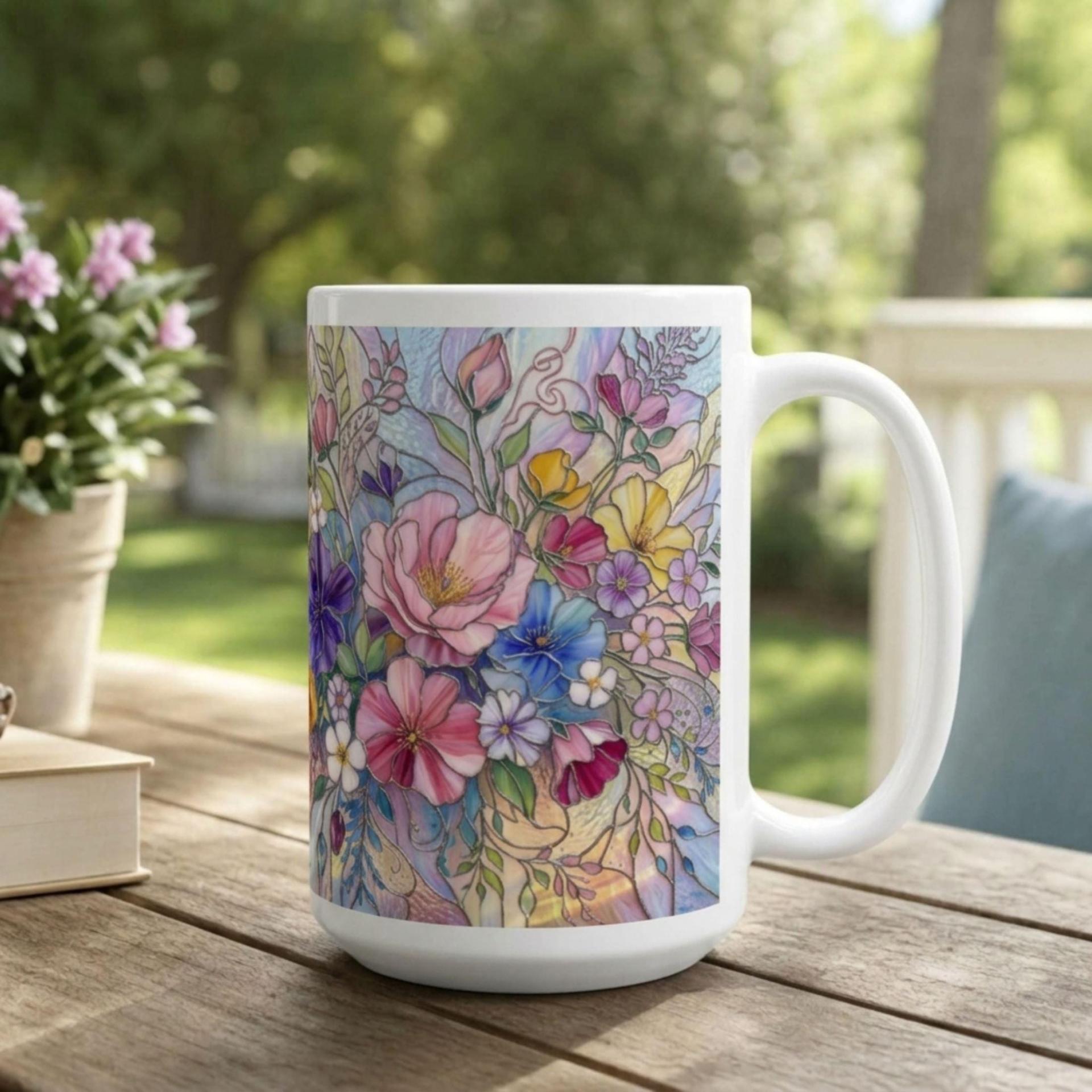 Floral Cups -  Large and Small Ceramic Mugs