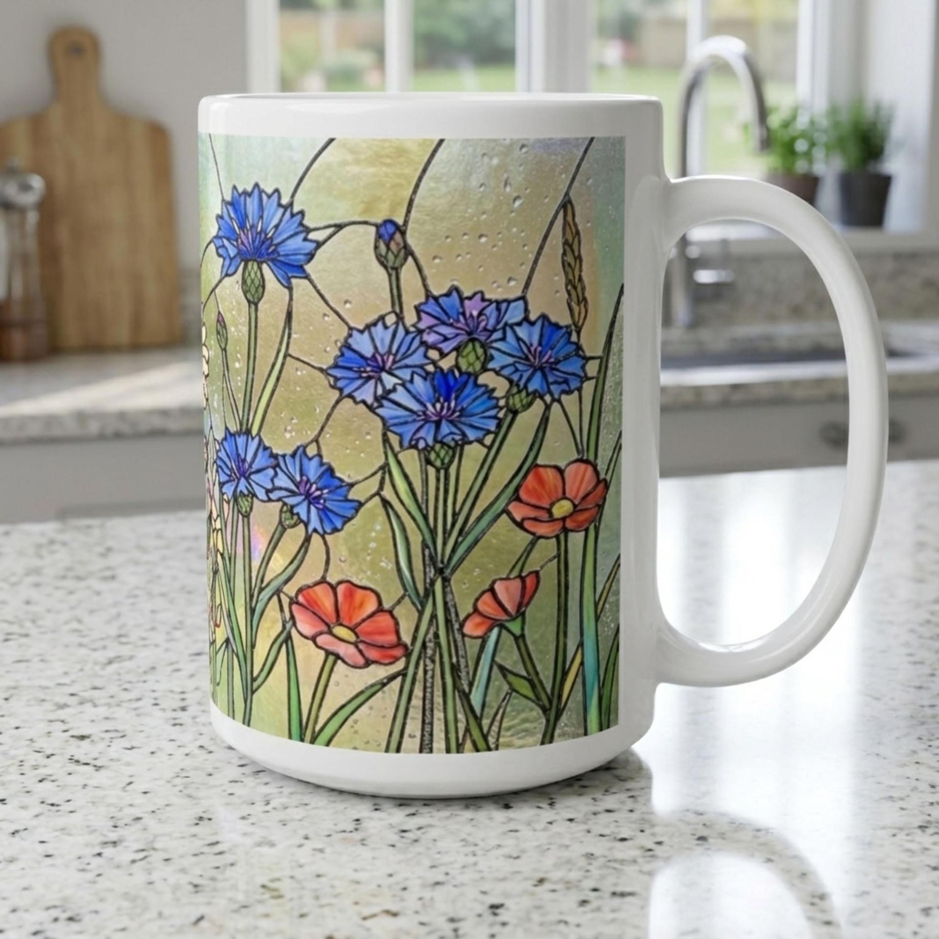 Floral Cups -  Large and Small Ceramic Mugs