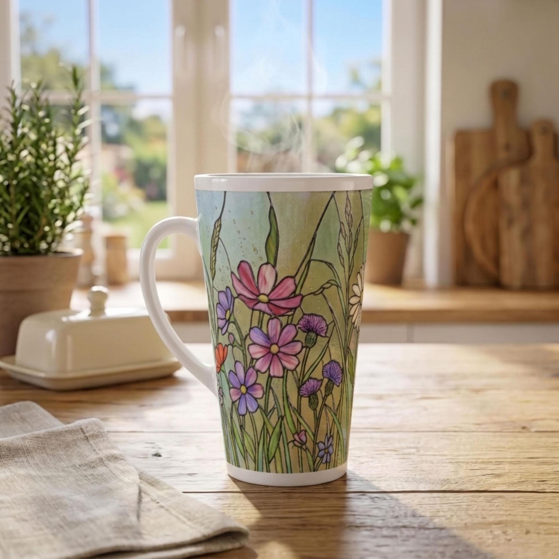 Latte 17oz Ceramic Mug - Coffee or Tea Cup, Extra Tall