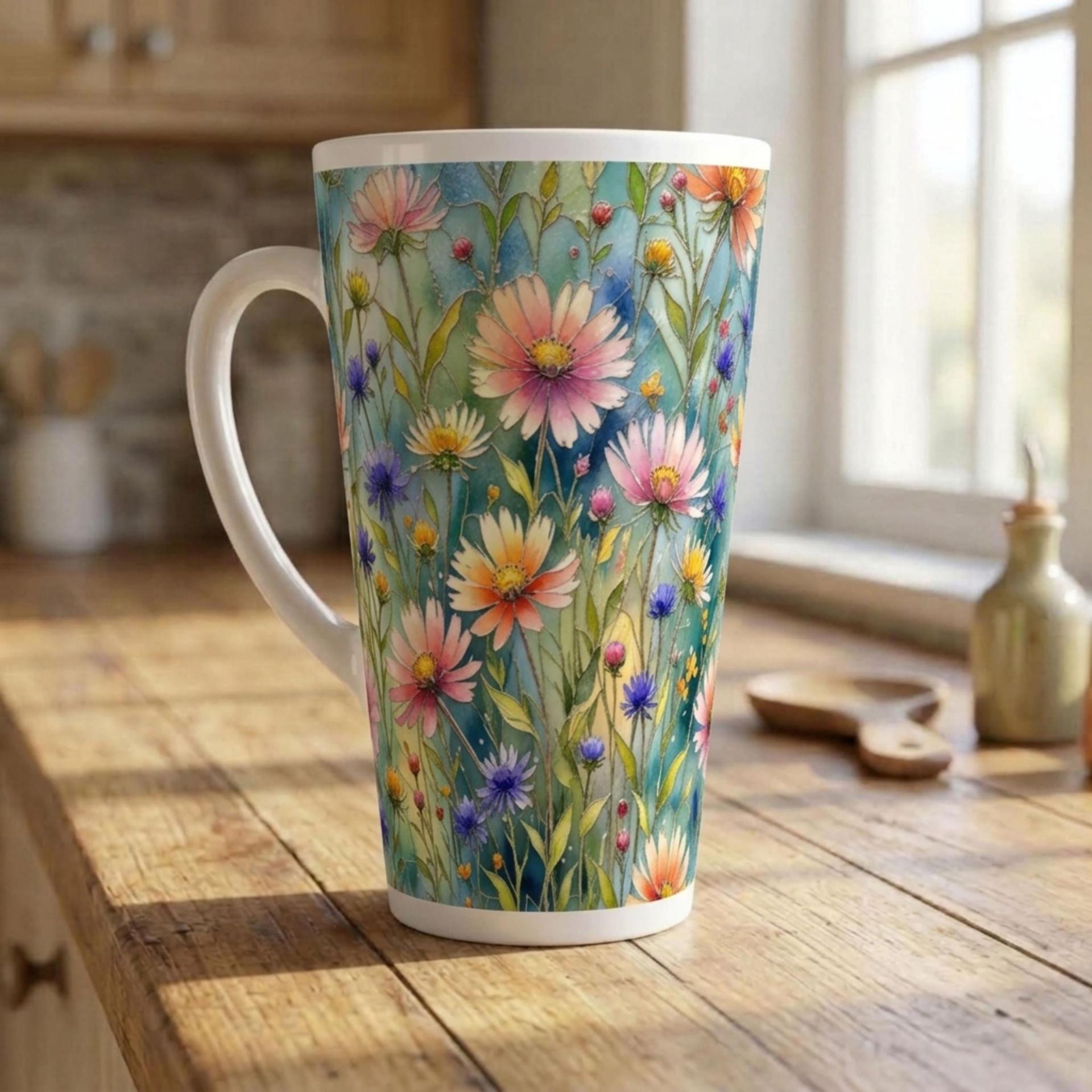 Latte 17oz Ceramic Mug - Coffee or Tea Cup, Extra Tall