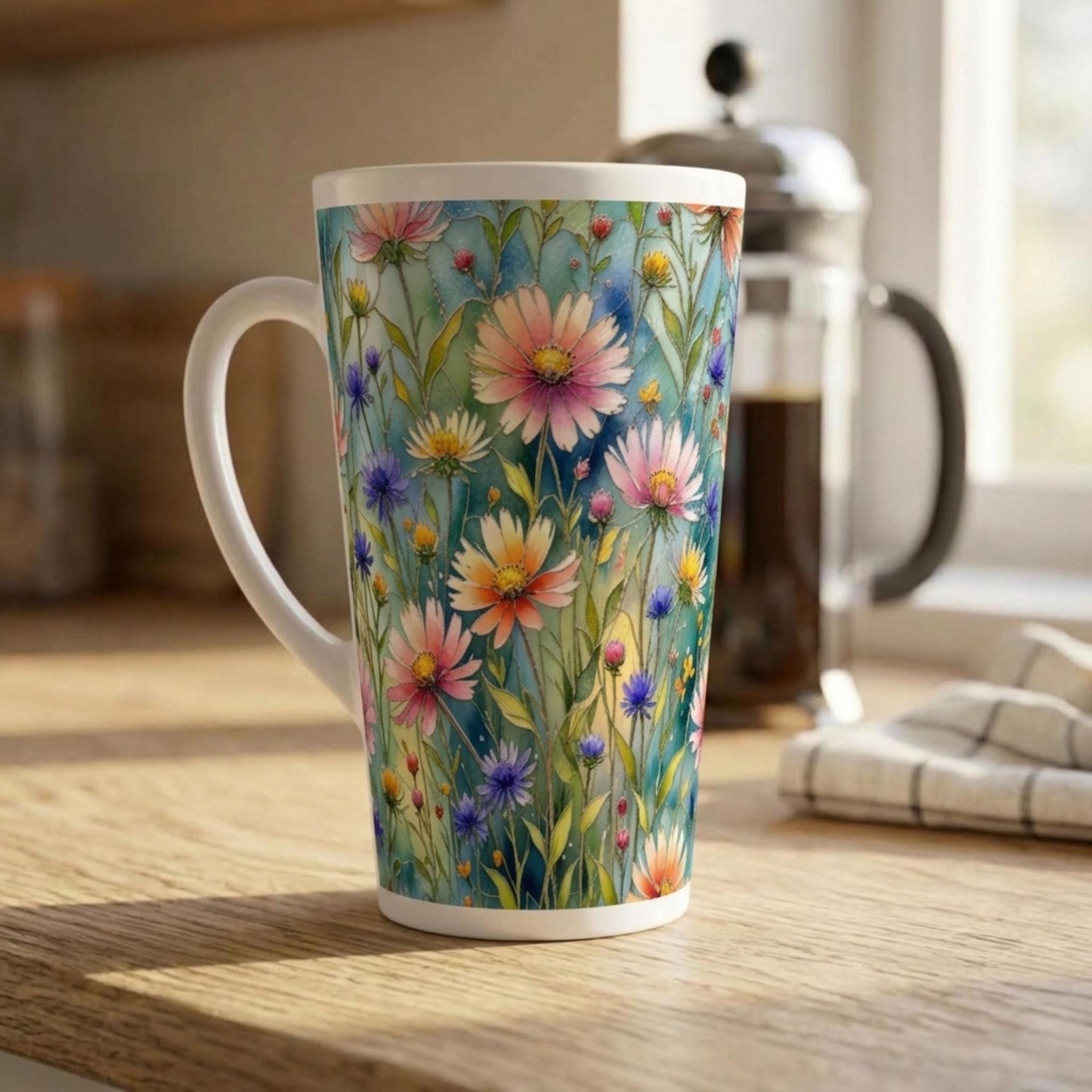 Latte 17oz Ceramic Mug - Coffee or Tea Cup, Extra Tall