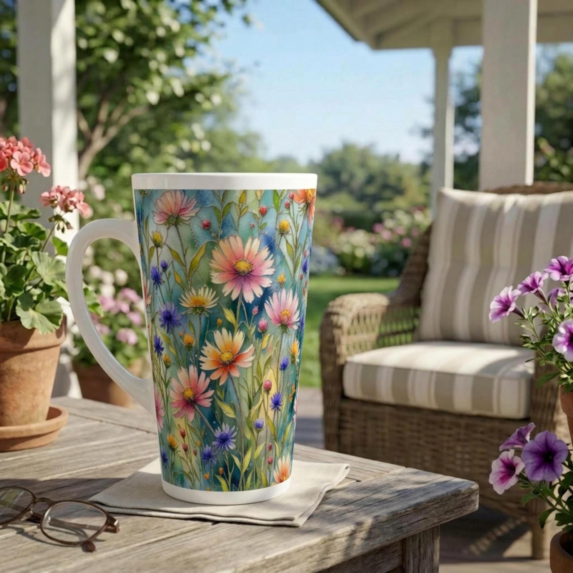 Latte 17oz Ceramic Mug - Coffee or Tea Cup, Extra Tall