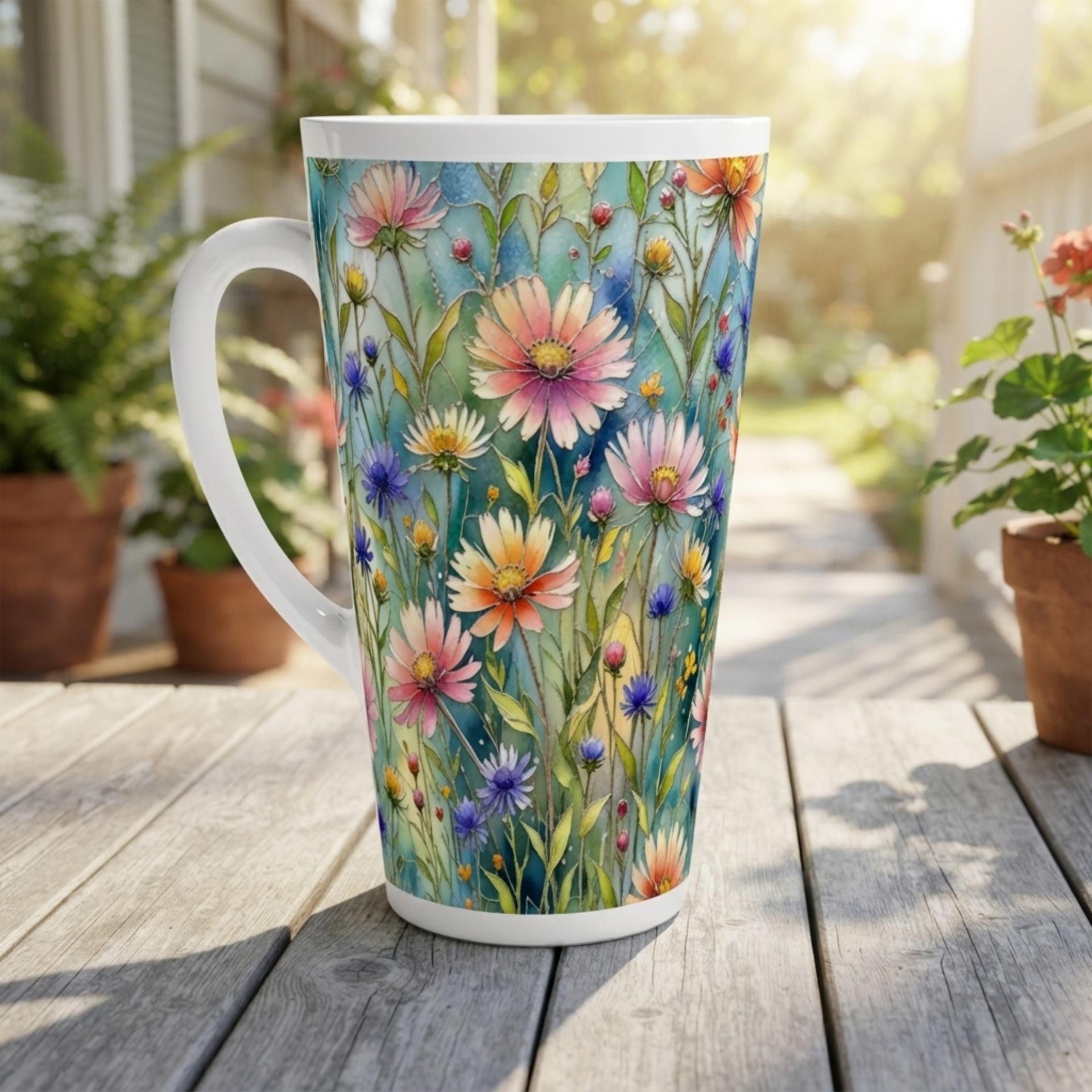 Latte 17oz Ceramic Mug - Coffee or Tea Cup, Extra Tall