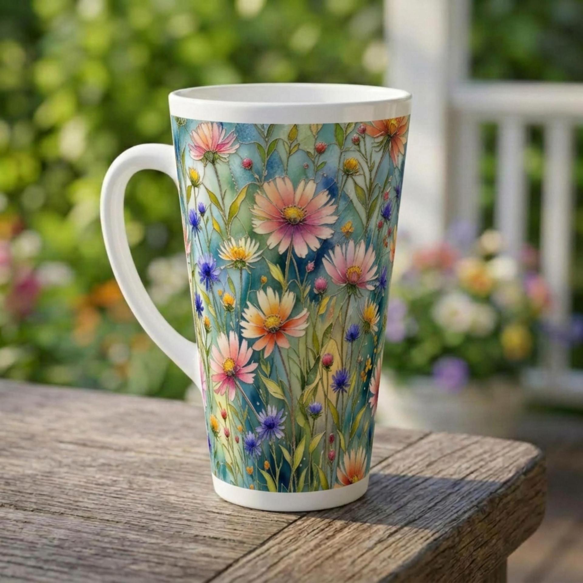 Latte 17oz Ceramic Mug - Coffee or Tea Cup, Extra Tall