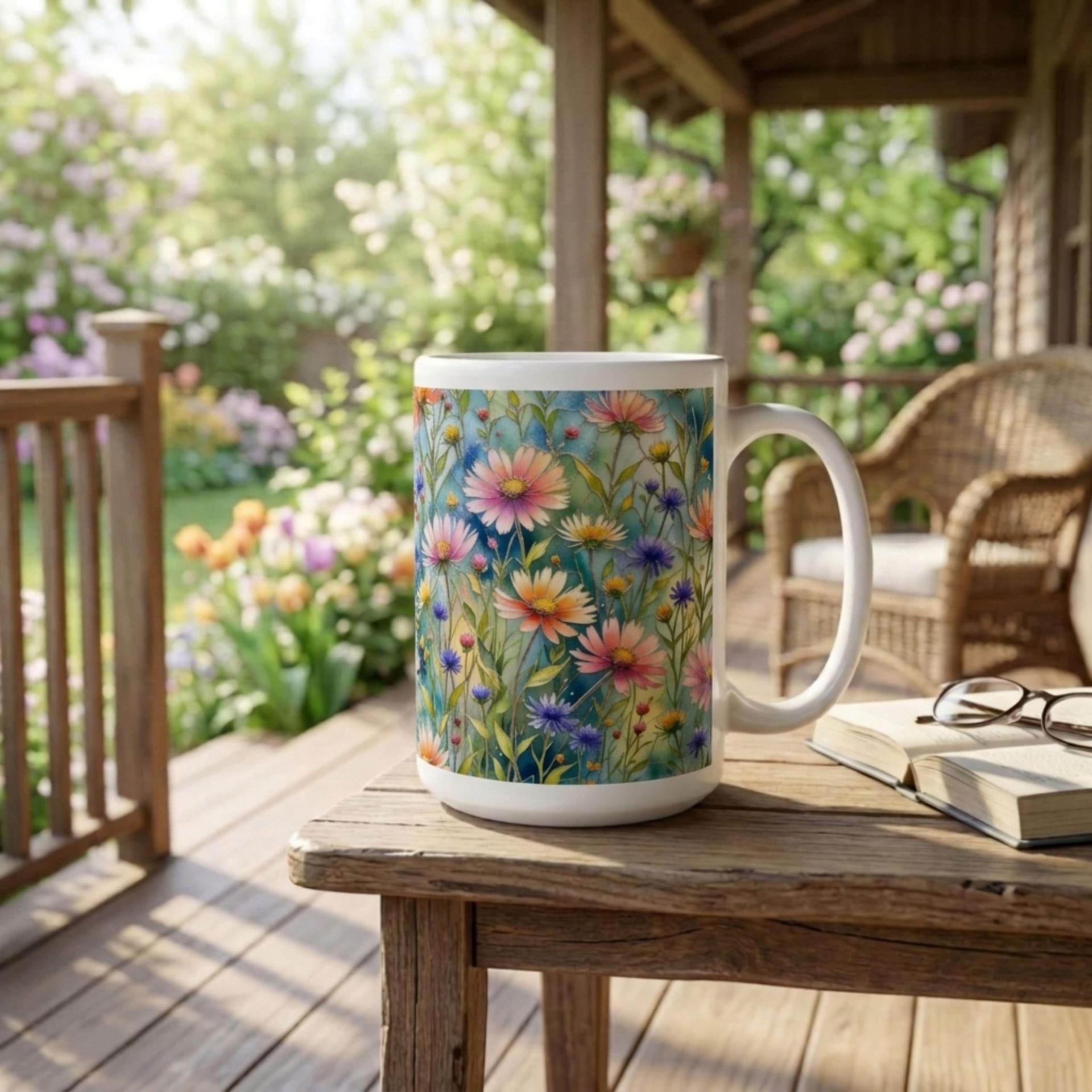 Floral Cups -  Large and Small Ceramic Mugs