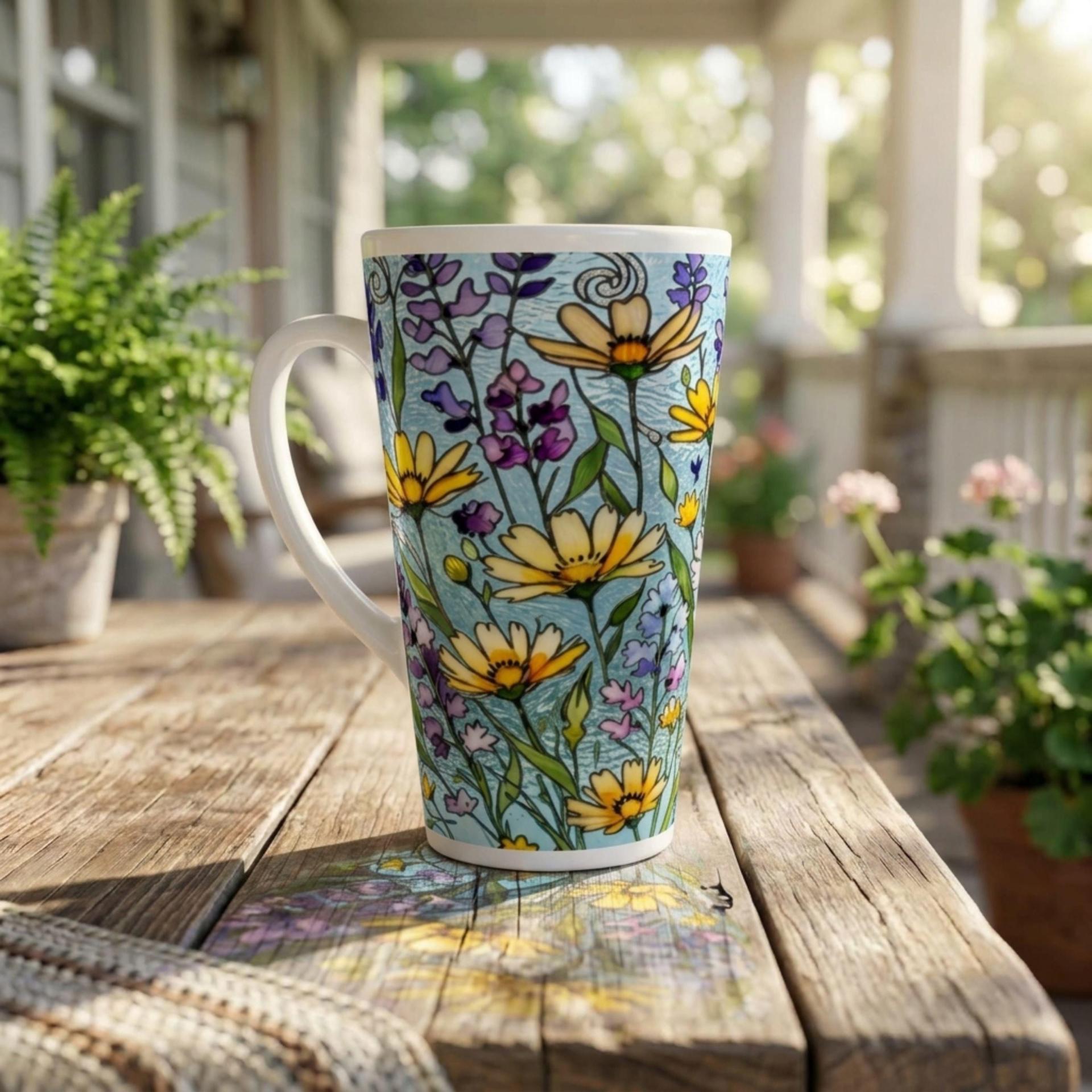 Latte 17oz Ceramic Mug - Coffee or Tea Cup, Extra Tall