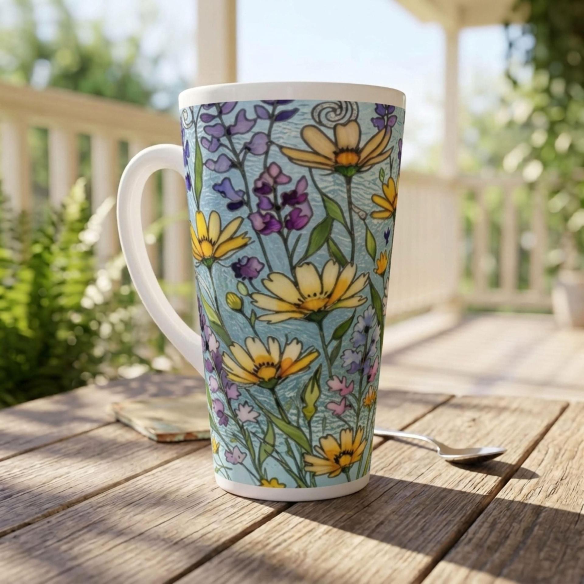 Latte 17oz Ceramic Mug - Coffee or Tea Cup, Extra Tall