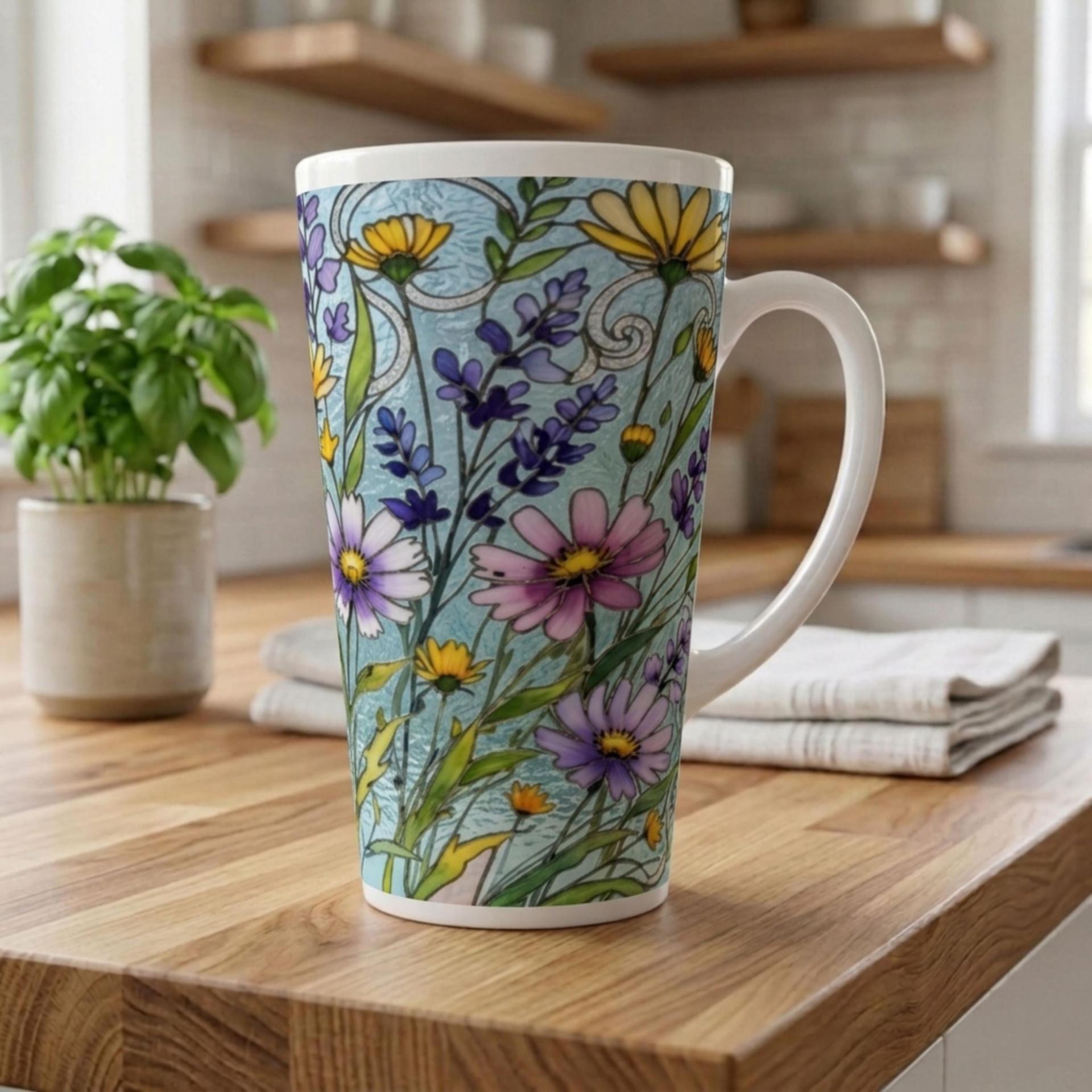 Latte 17oz Ceramic Mug - Coffee or Tea Cup, Extra Tall