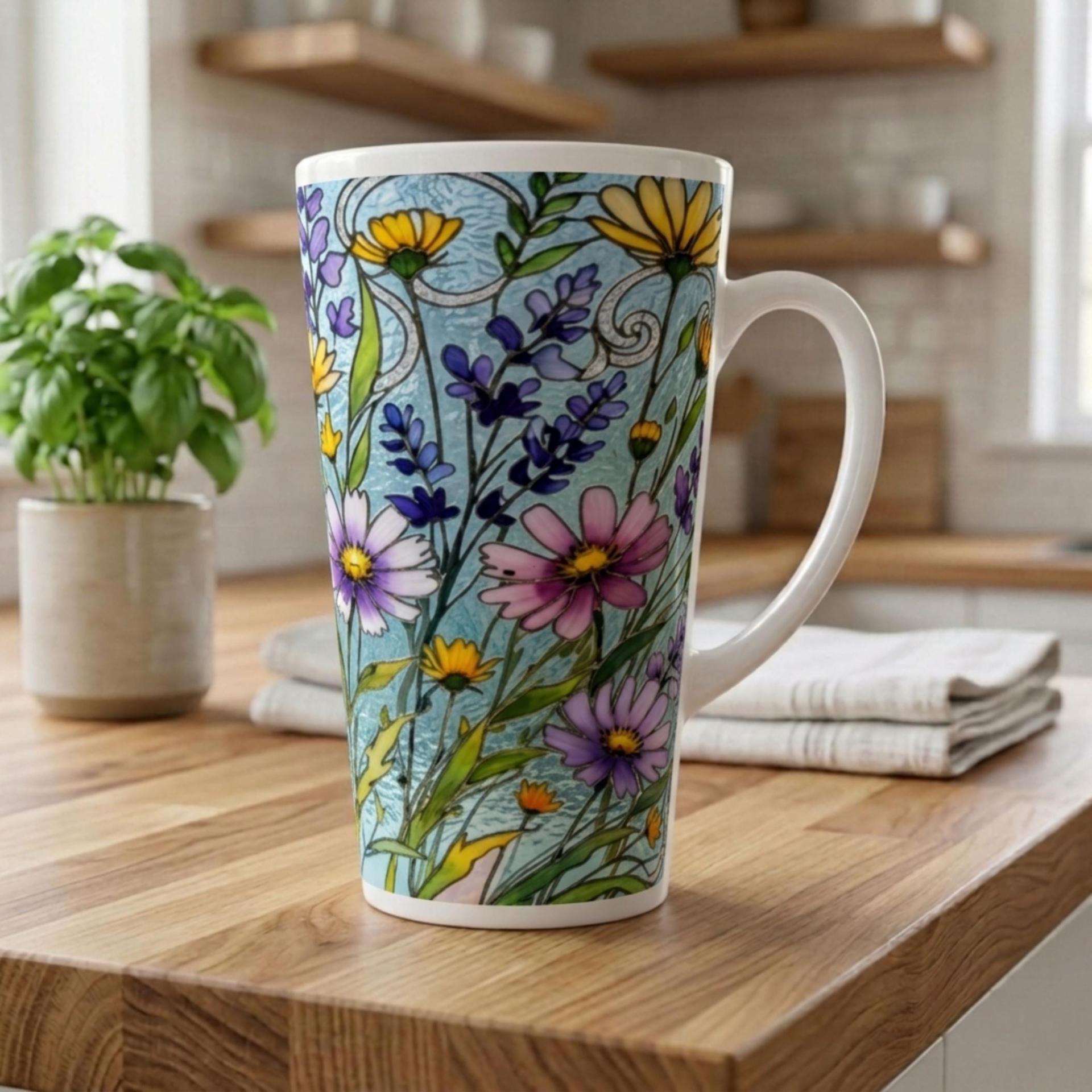 Latte 17oz Ceramic Mug - Coffee or Tea Cup, Extra Tall
