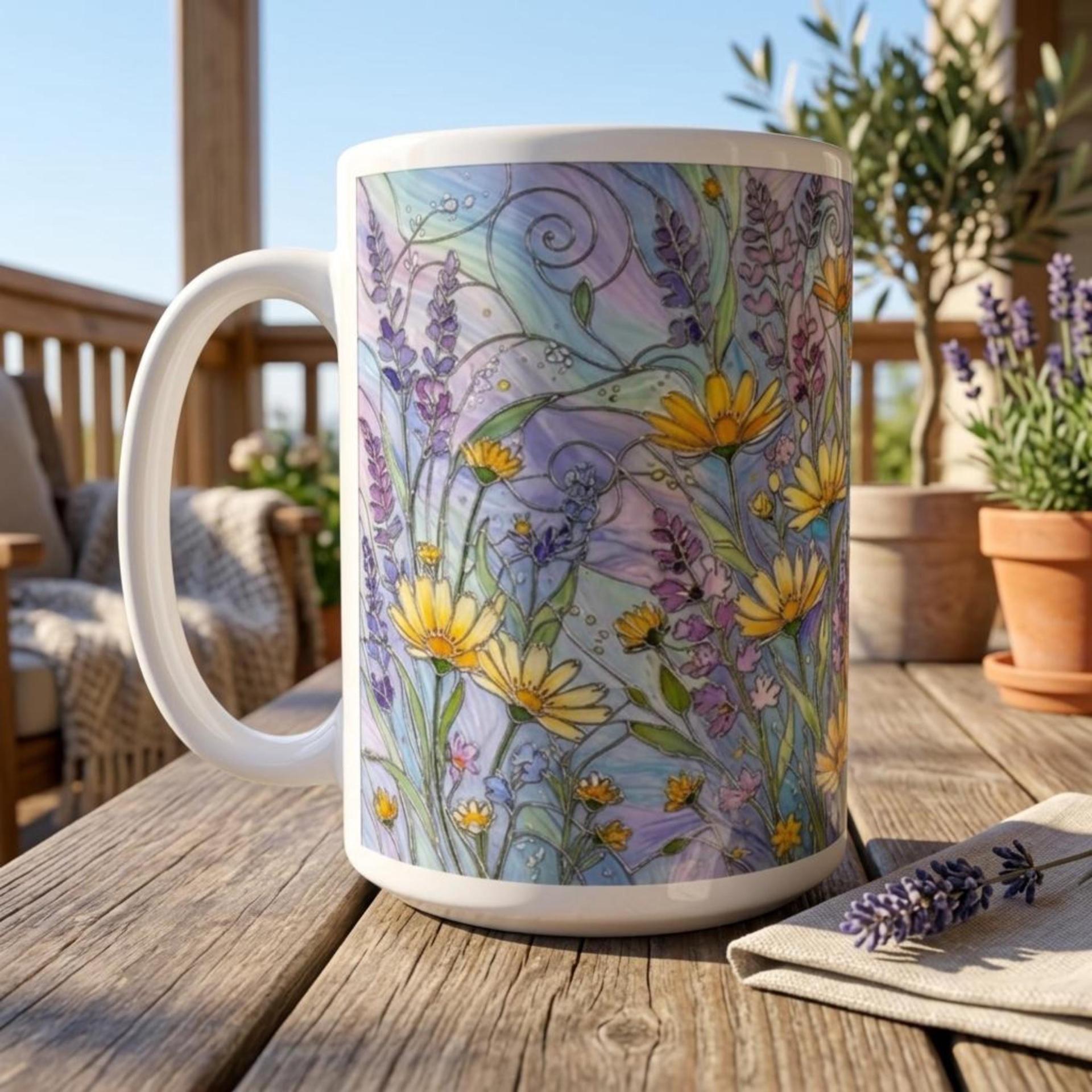 Floral Cups -  Large and Small Ceramic Mugs