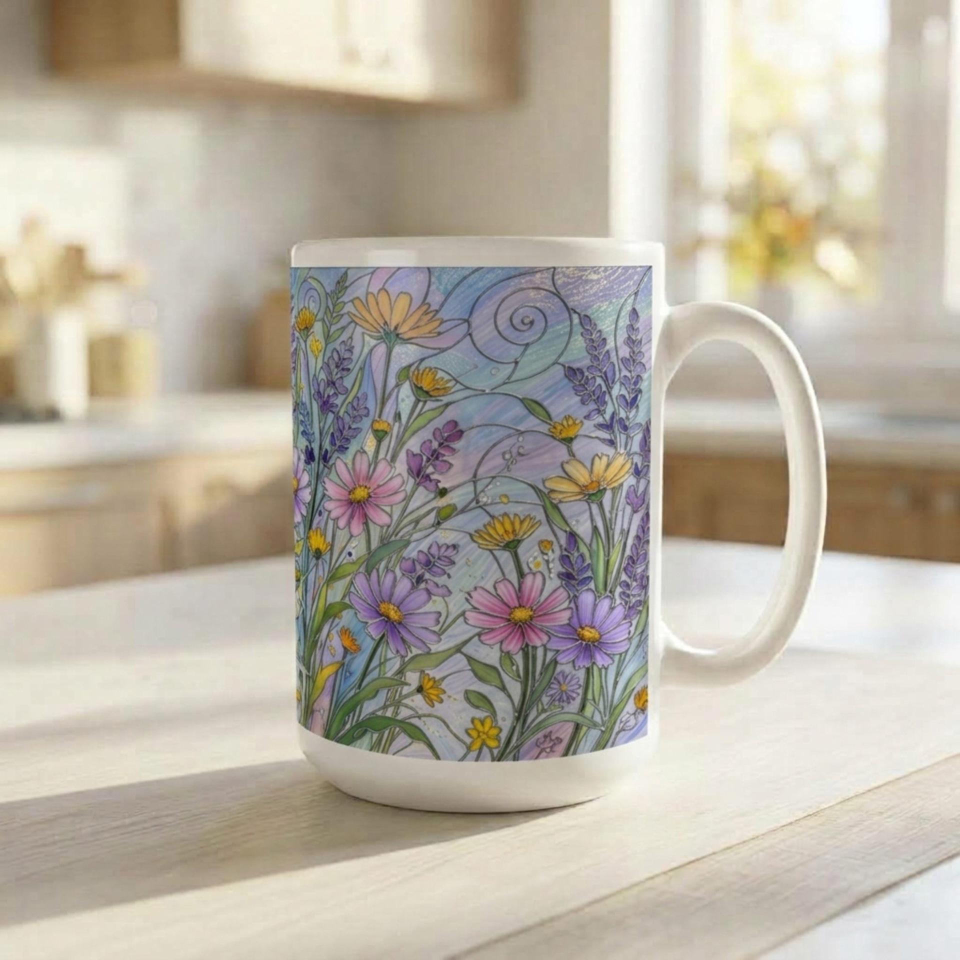 Floral Cups -  Large and Small Ceramic Mugs