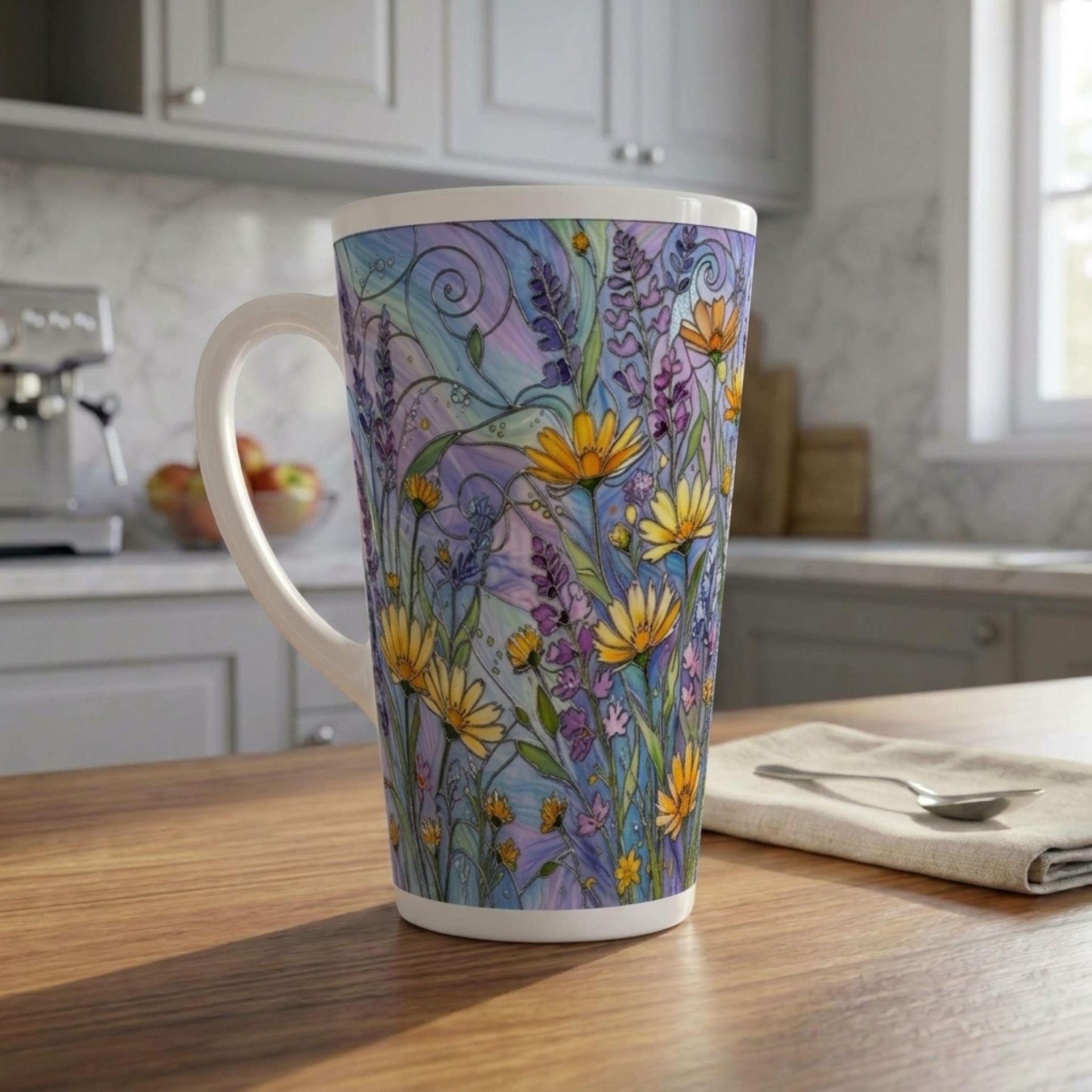 Latte 17oz Ceramic Mug - Coffee or Tea Cup, Extra Tall