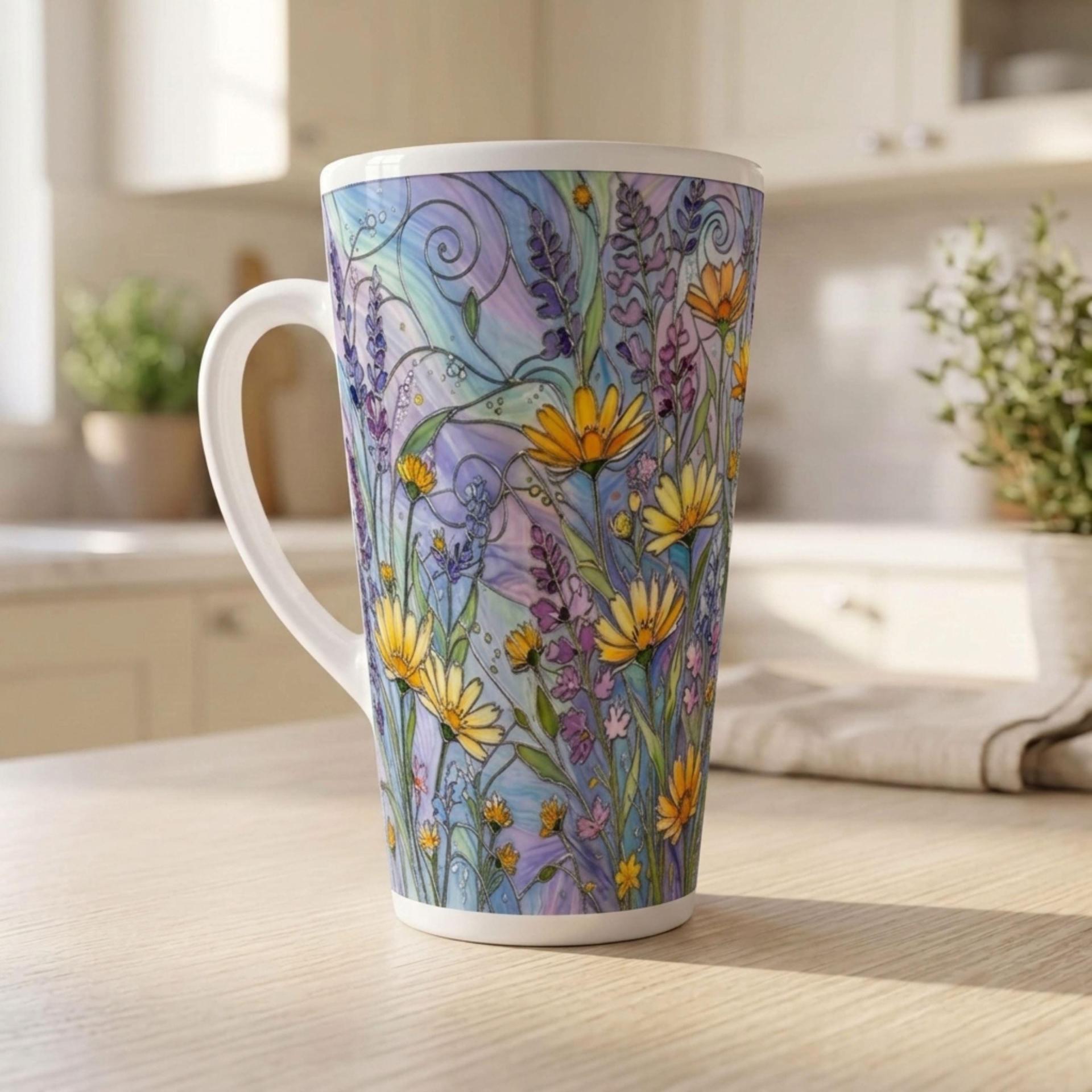 Latte 17oz Ceramic Mug - Coffee or Tea Cup, Extra Tall