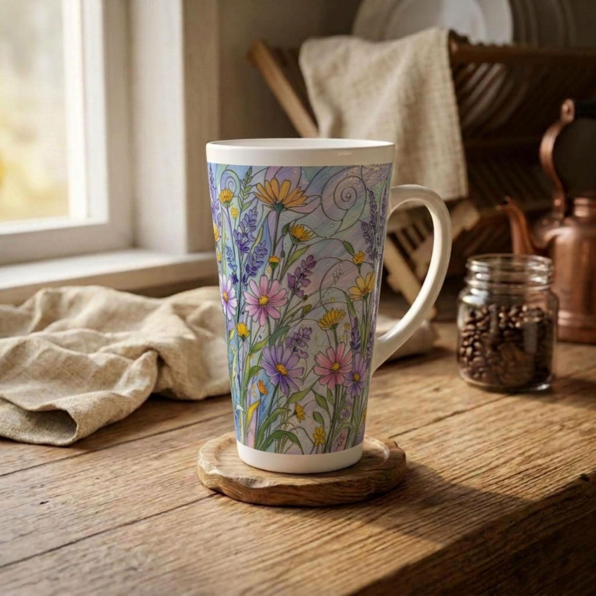 Latte 17oz Ceramic Mug - Coffee or Tea Cup, Extra Tall