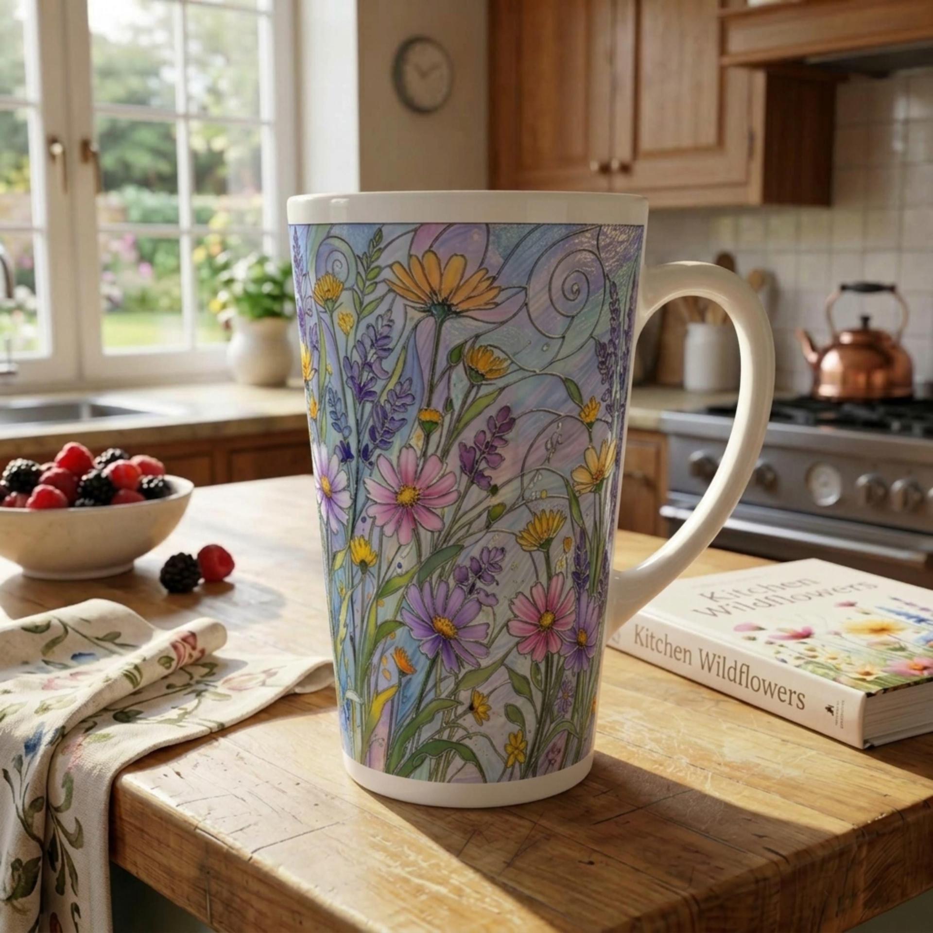 Latte 17oz Ceramic Mug - Coffee or Tea Cup, Extra Tall