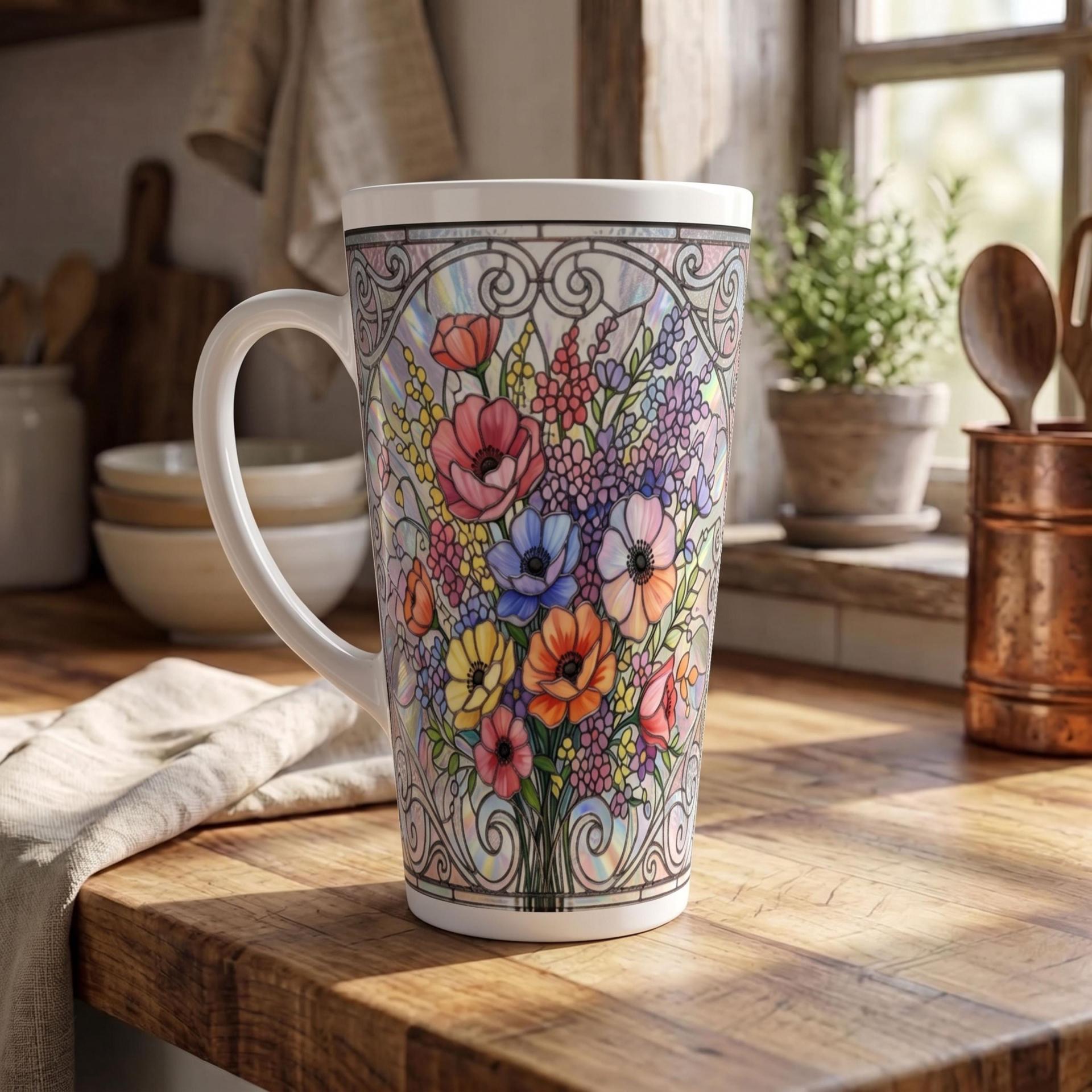 Latte 17oz Ceramic Mug - Coffee or Tea Cup, Extra Tall