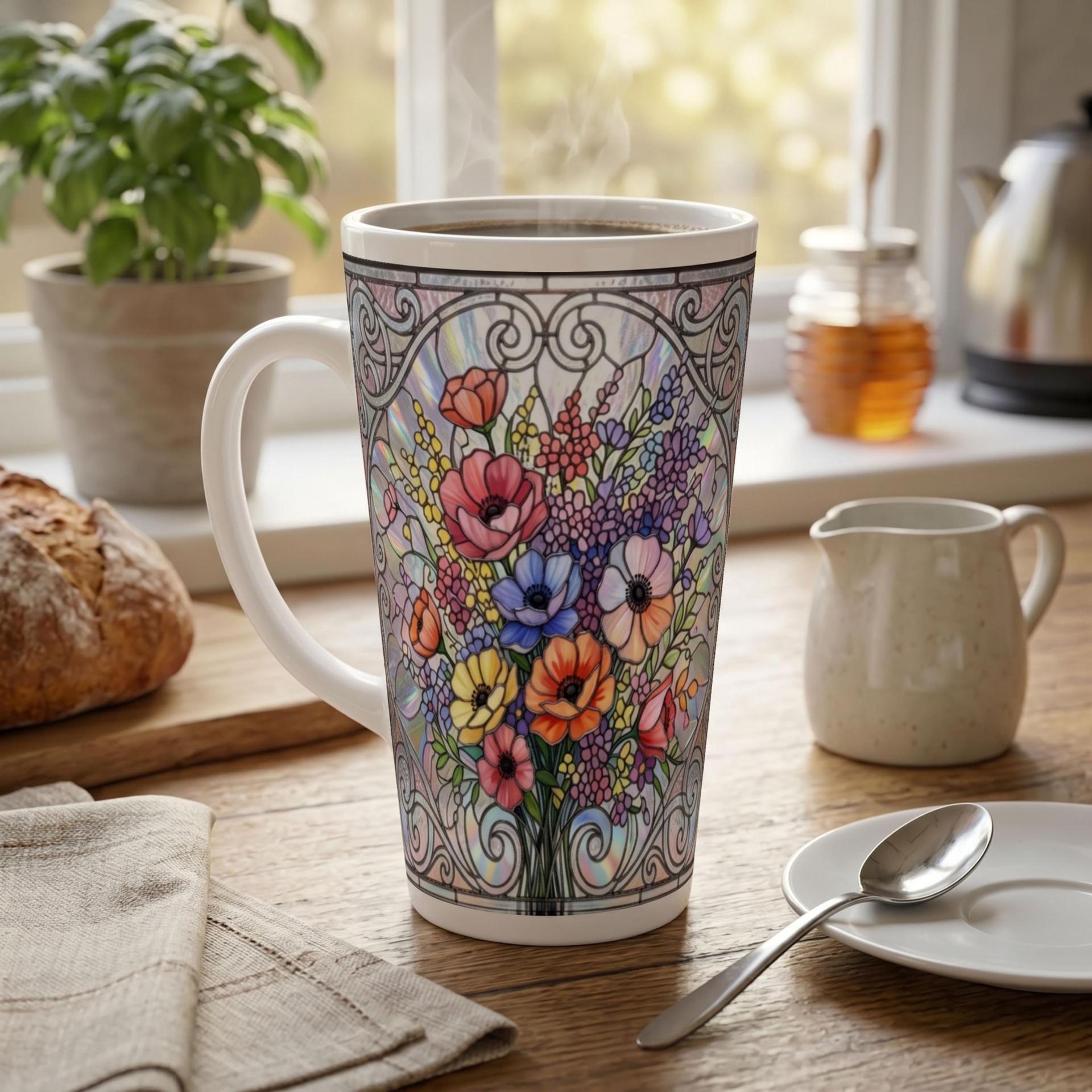 Latte 17oz Ceramic Mug - Coffee or Tea Cup, Extra Tall