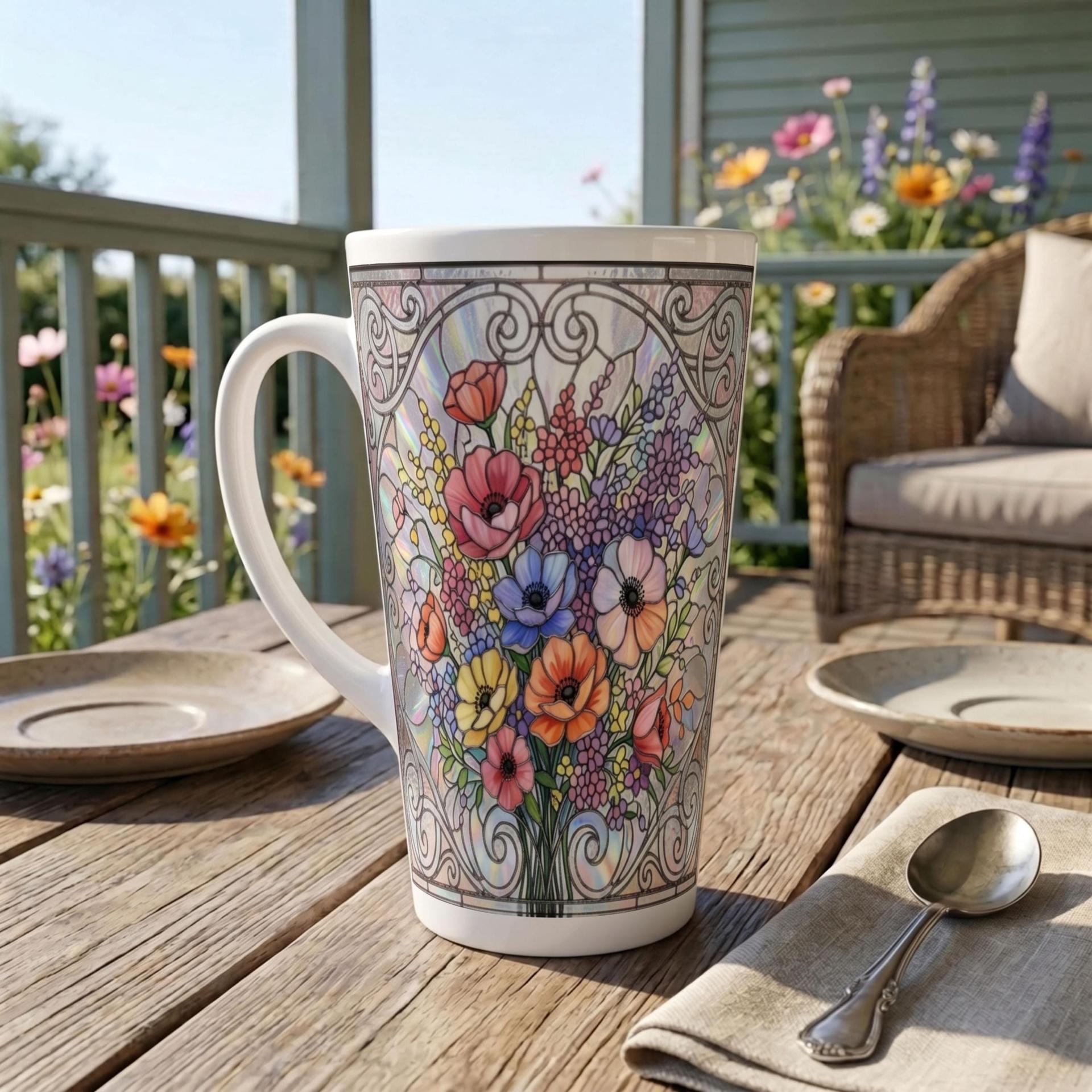 Latte 17oz Ceramic Mug - Coffee or Tea Cup, Extra Tall