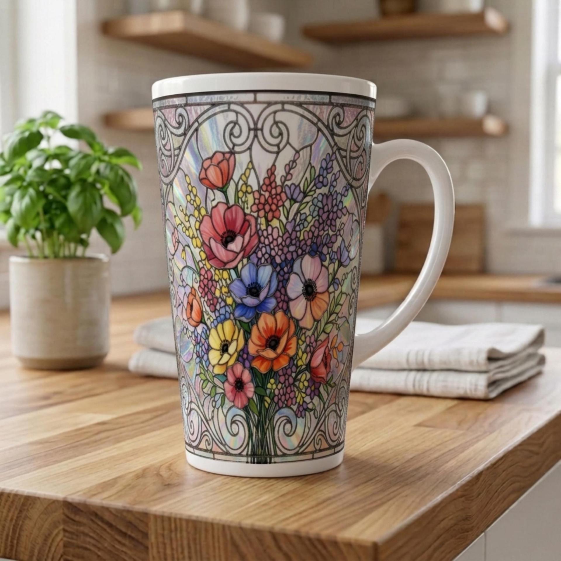 Latte 17oz Ceramic Mug - Coffee or Tea Cup, Extra Tall