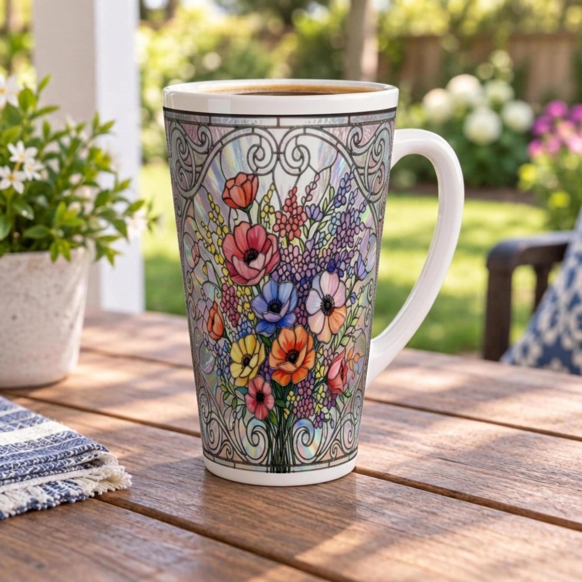 Latte 17oz Ceramic Mug - Coffee or Tea Cup, Extra Tall
