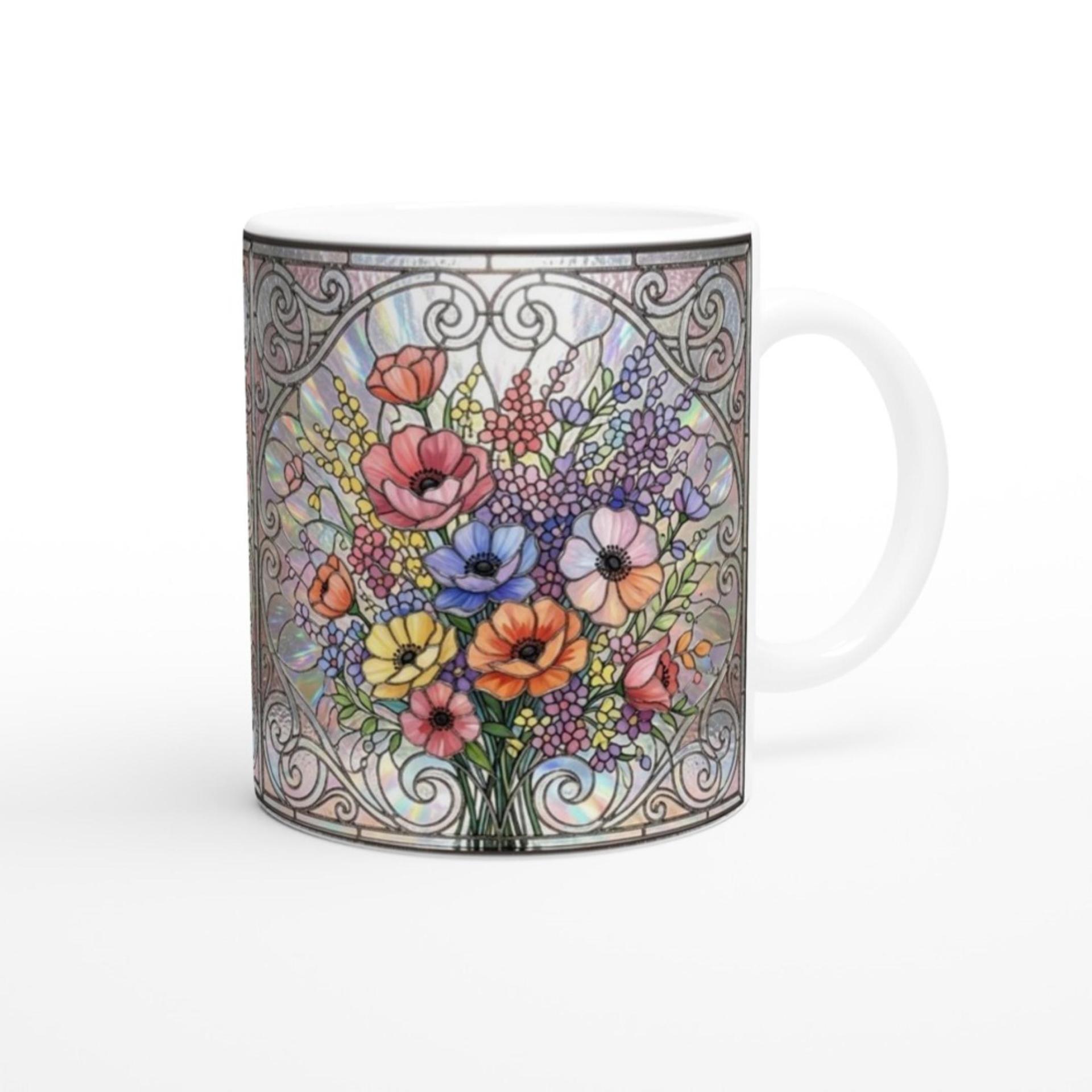 Floral Cups -  Large and Small Ceramic Mugs