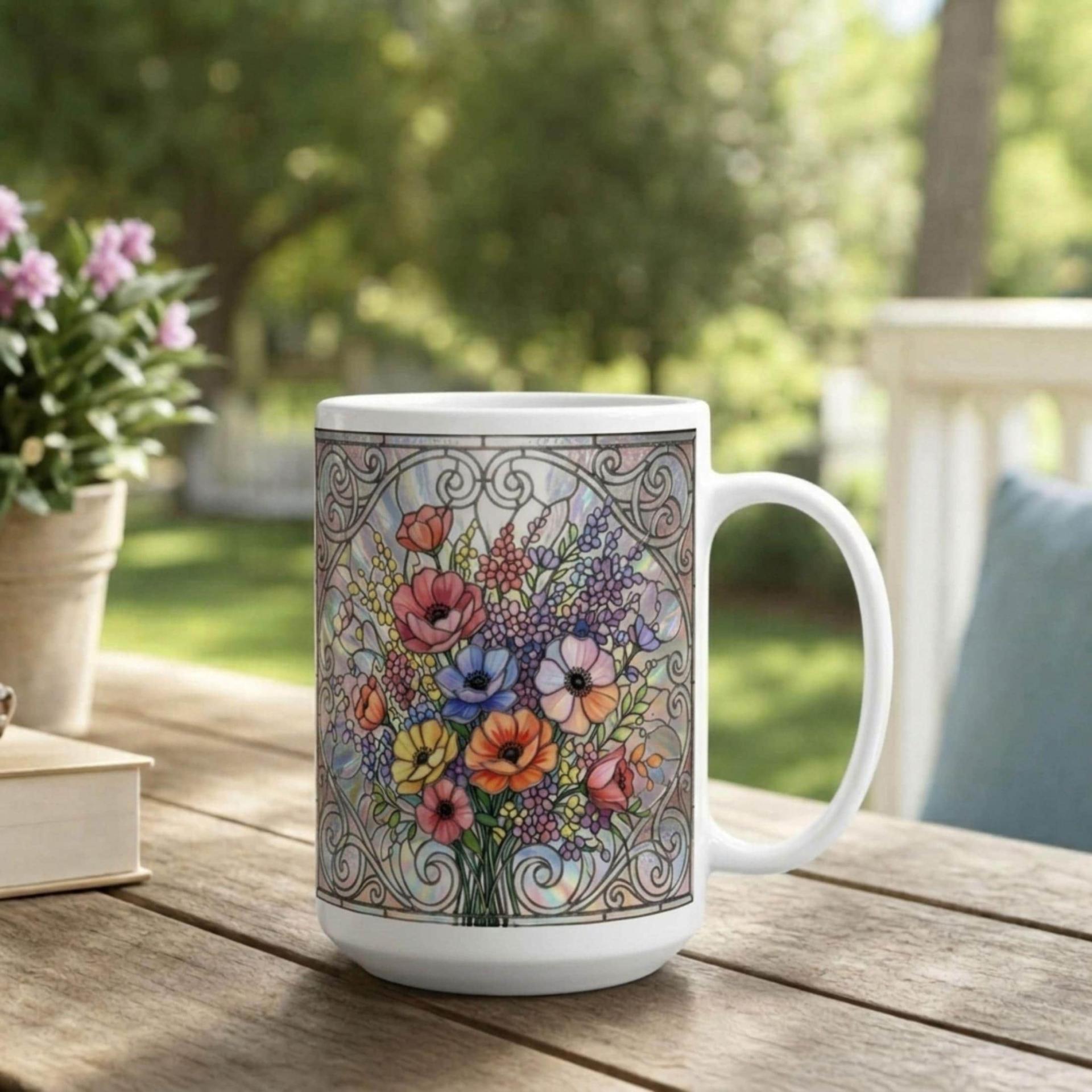 Floral Cups -  Large and Small Ceramic Mugs
