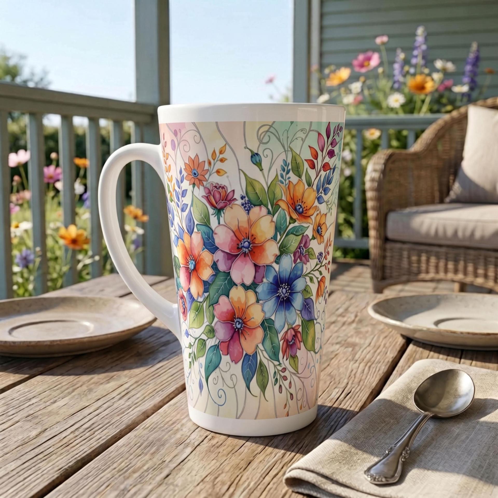 Latte 17oz Ceramic Mug - Coffee or Tea Cup, Extra Tall