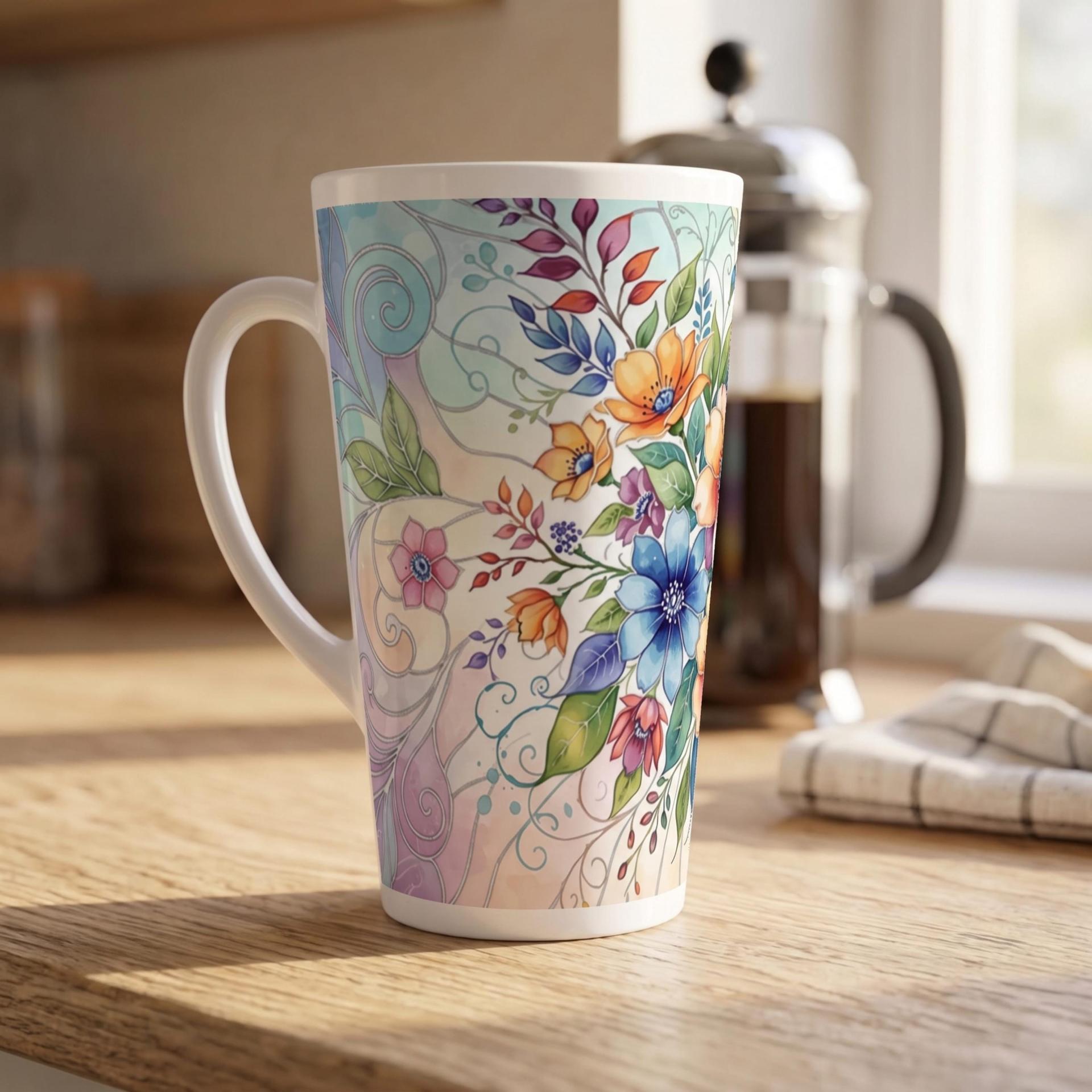 Latte 17oz Ceramic Mug - Coffee or Tea Cup, Extra Tall