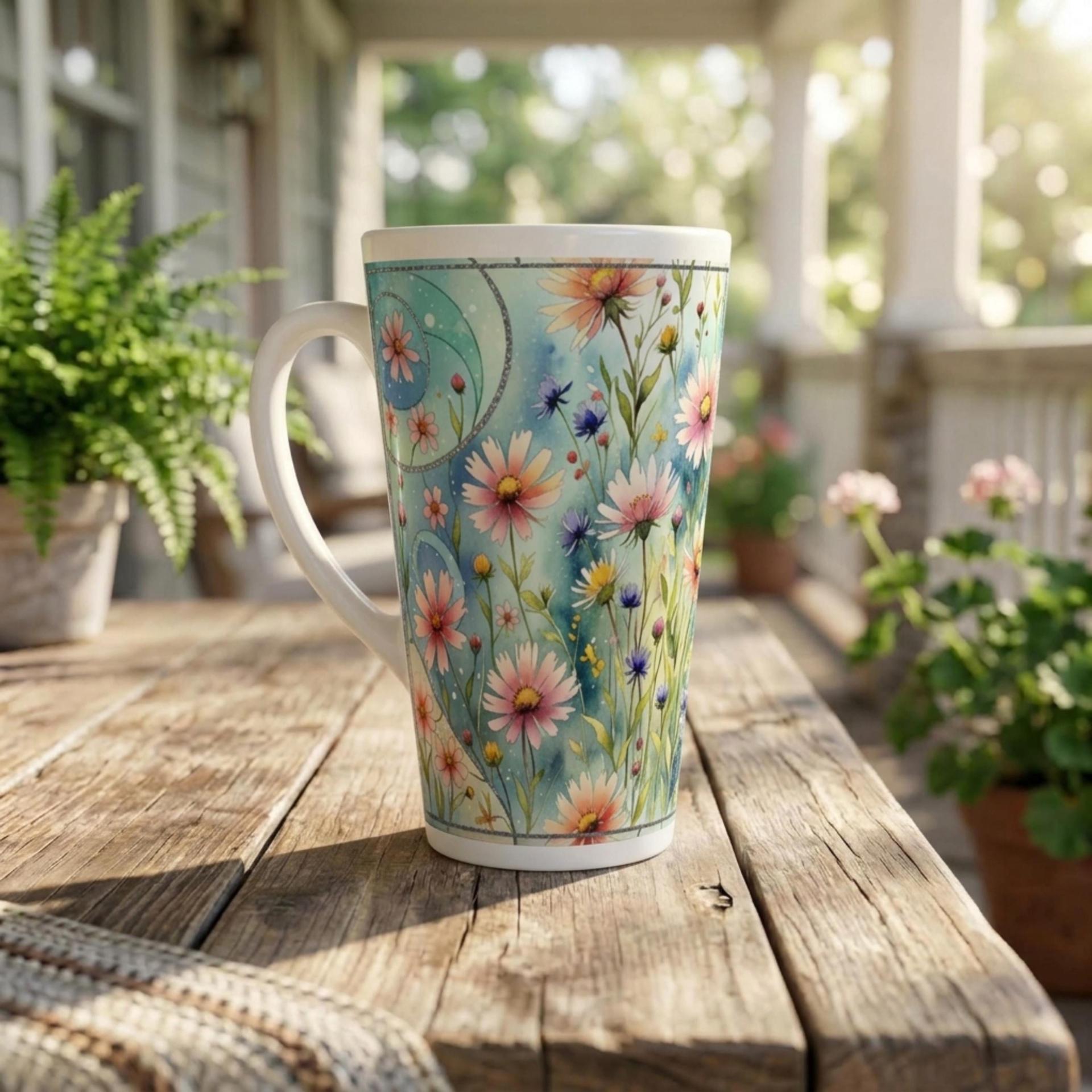 Latte 17oz Ceramic Mug - Coffee or Tea Cup, Extra Tall