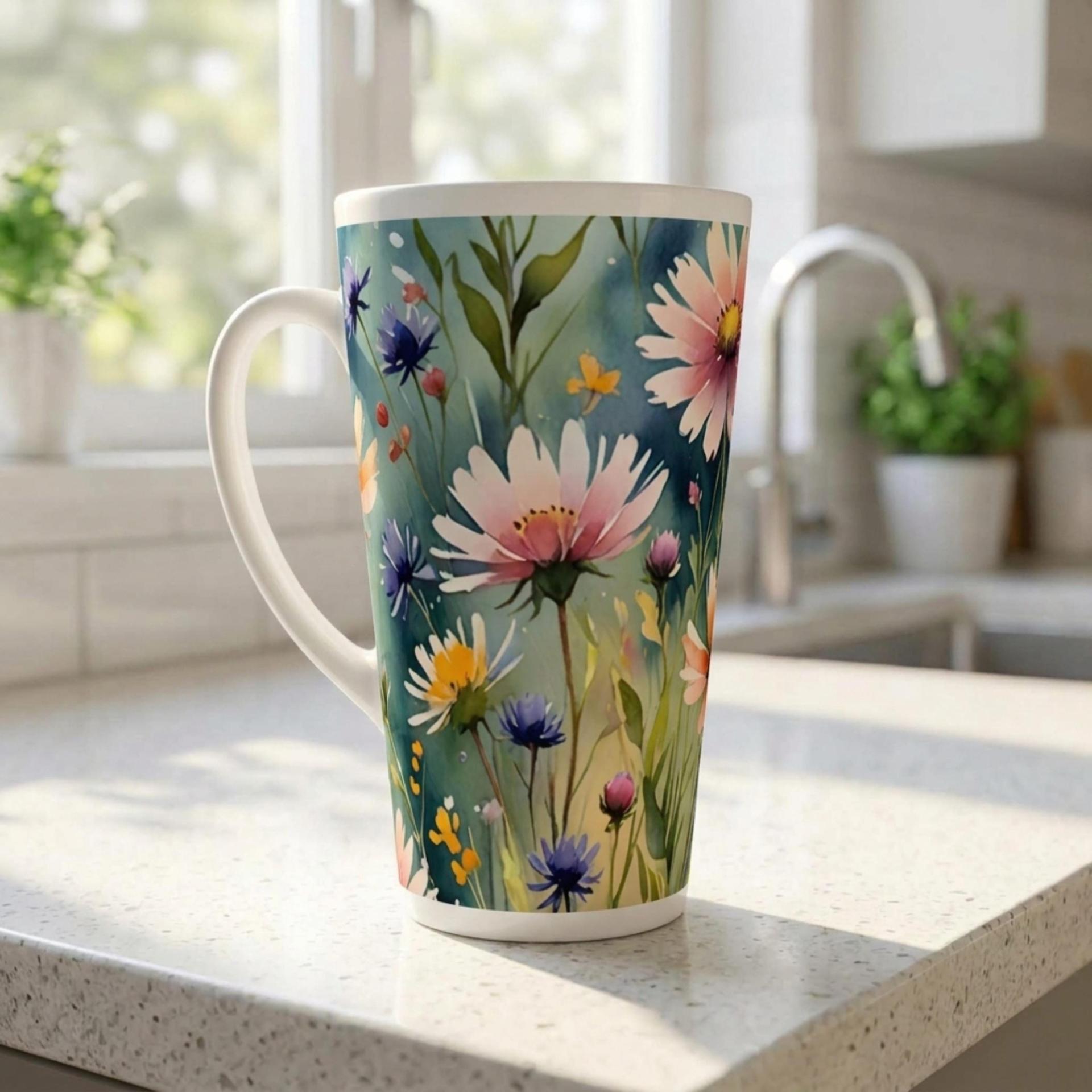 Latte 17oz Ceramic Mug - Coffee or Tea Cup, Extra Tall
