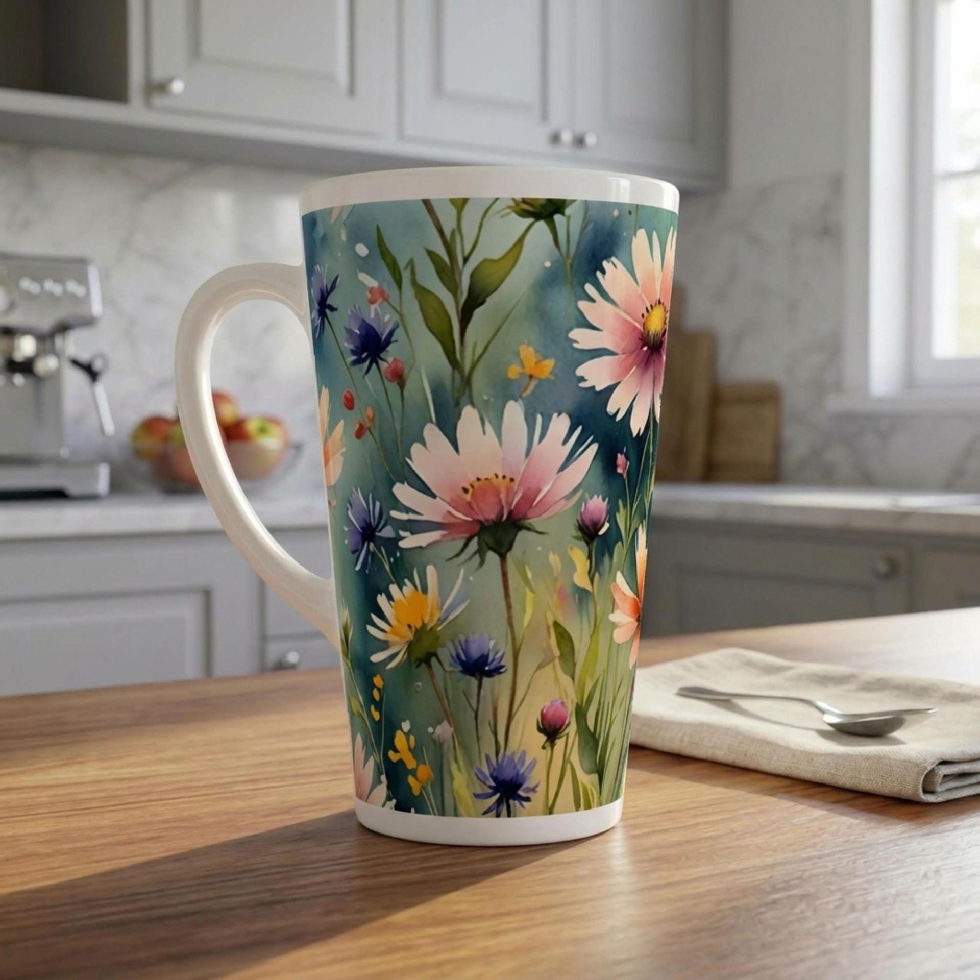 Latte 17oz Ceramic Mug - Coffee or Tea Cup, Extra Tall