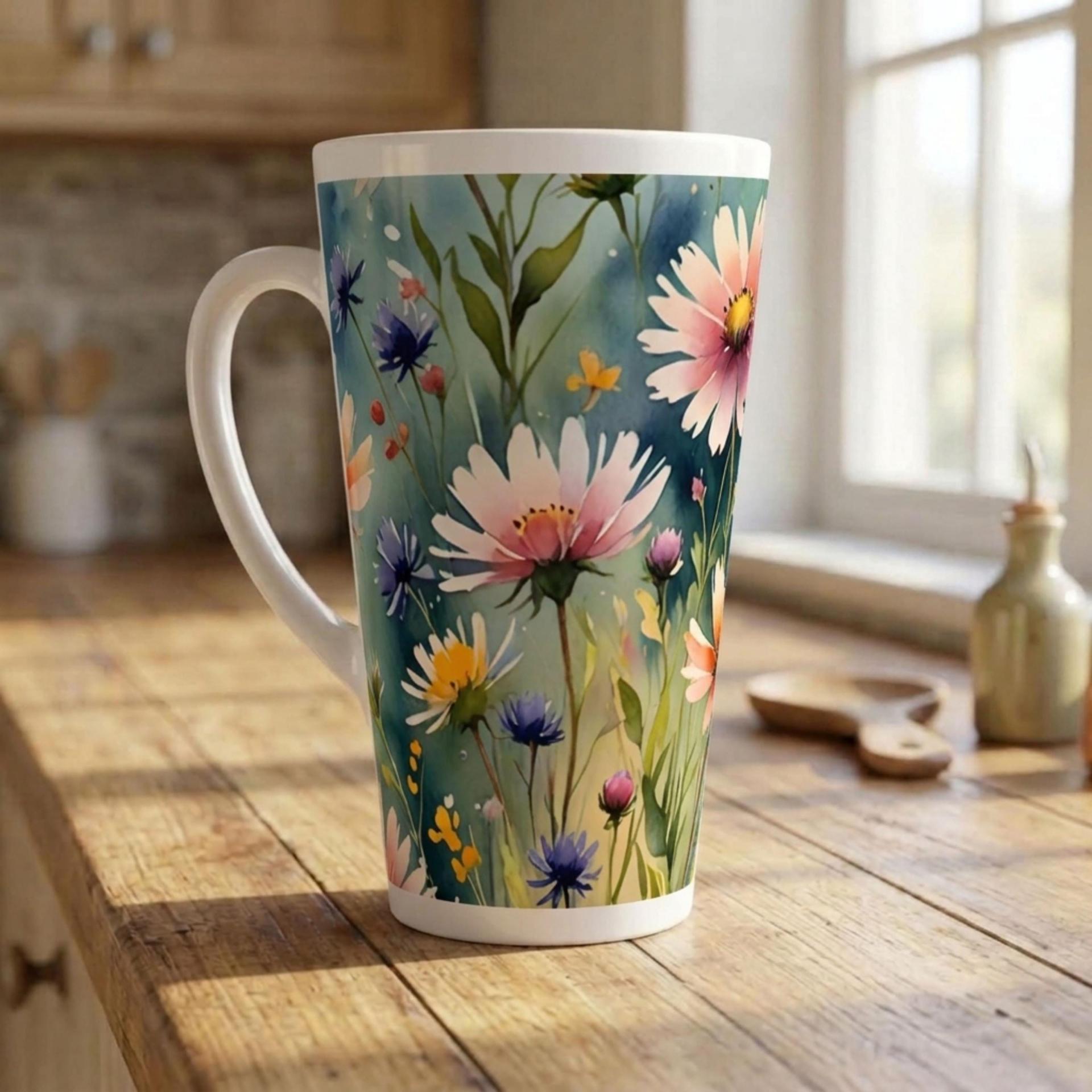 Latte 17oz Ceramic Mug - Coffee or Tea Cup, Extra Tall