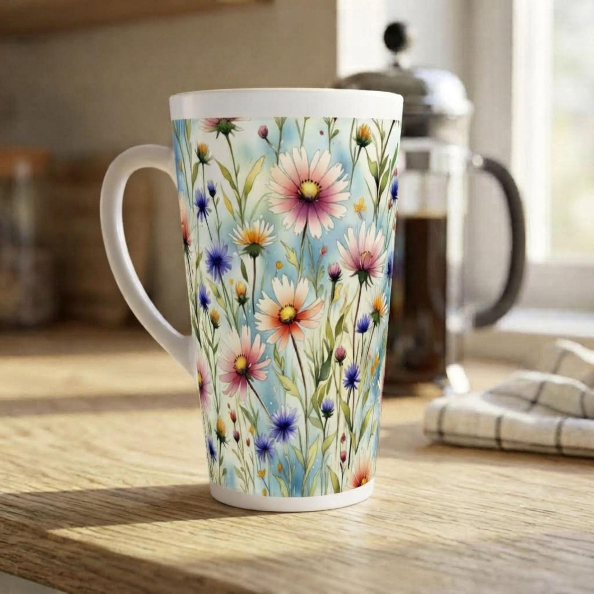 Latte 17oz Ceramic Mug - Coffee or Tea Cup, Extra Tall