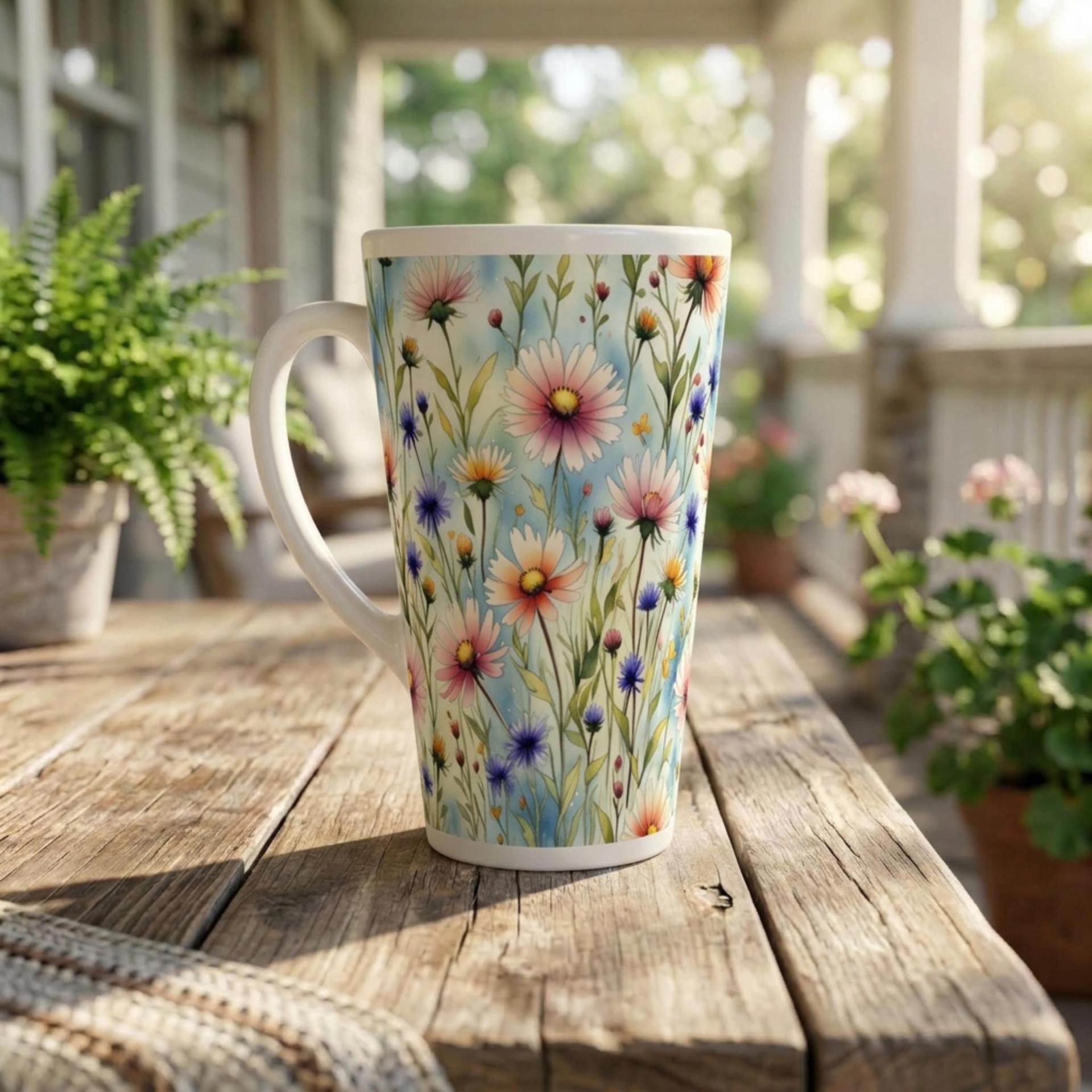 Latte 17oz Ceramic Mug - Coffee or Tea Cup, Extra Tall
