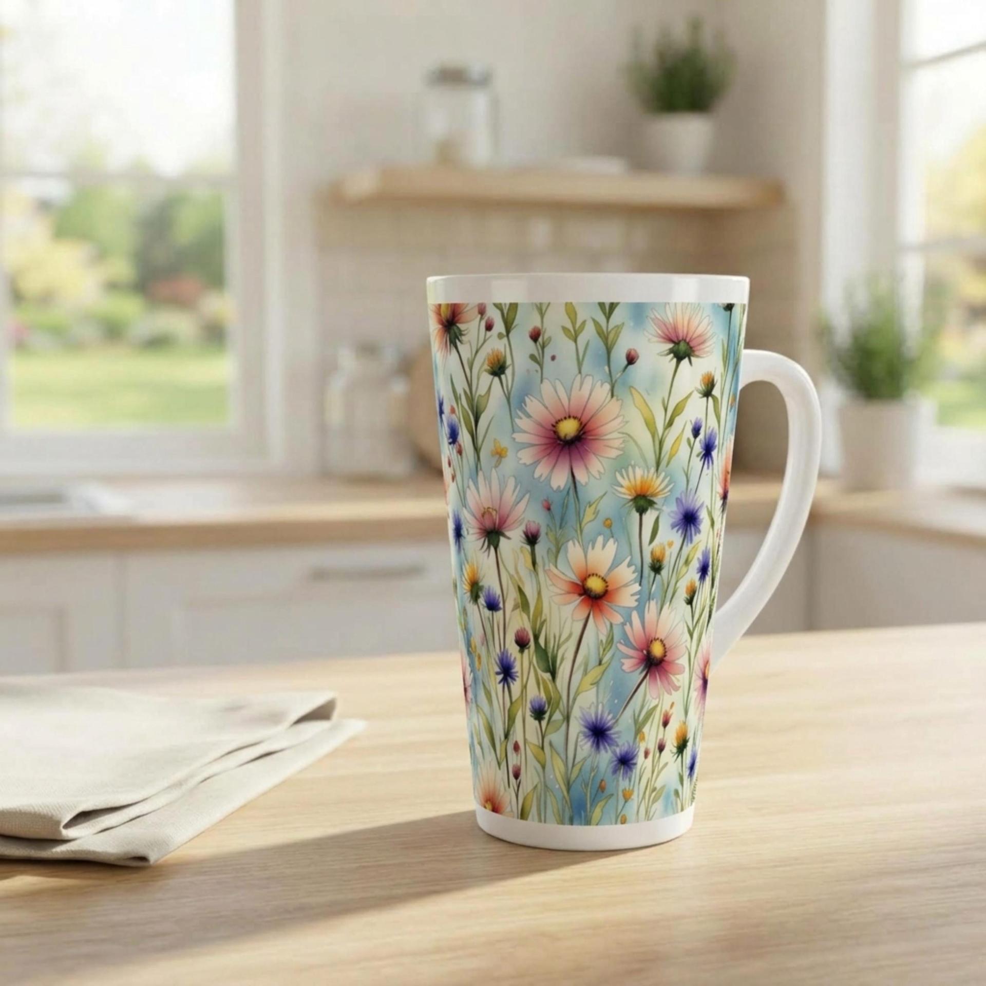 Latte 17oz Ceramic Mug - Coffee or Tea Cup, Extra Tall