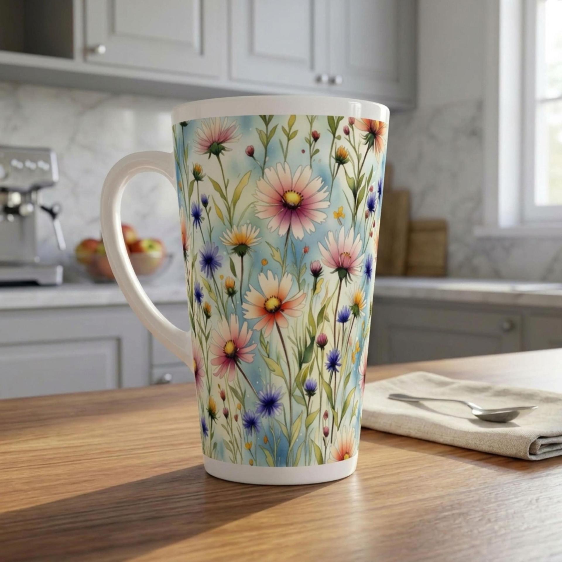 Latte 17oz Ceramic Mug - Coffee or Tea Cup, Extra Tall
