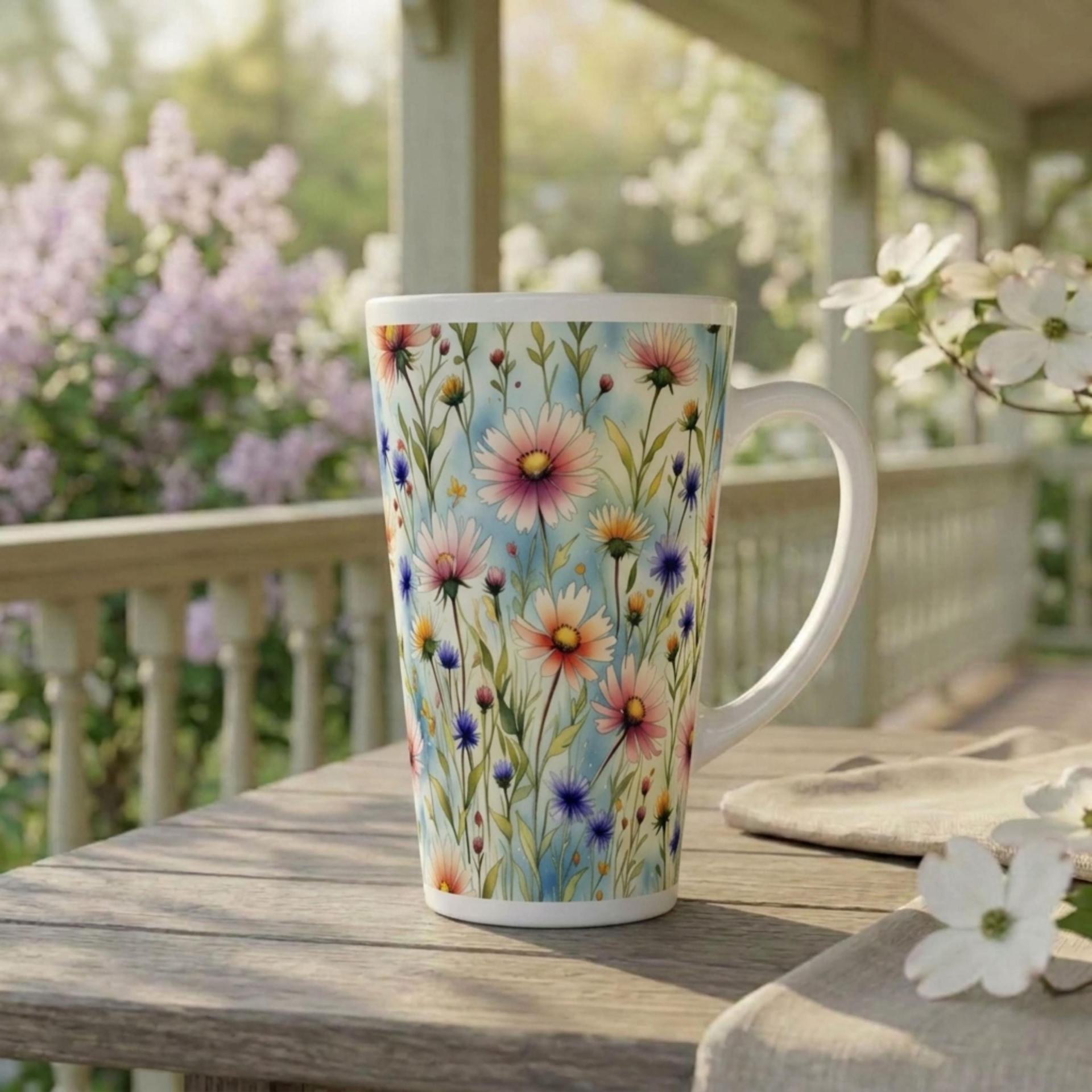 Latte 17oz Ceramic Mug - Coffee or Tea Cup, Extra Tall