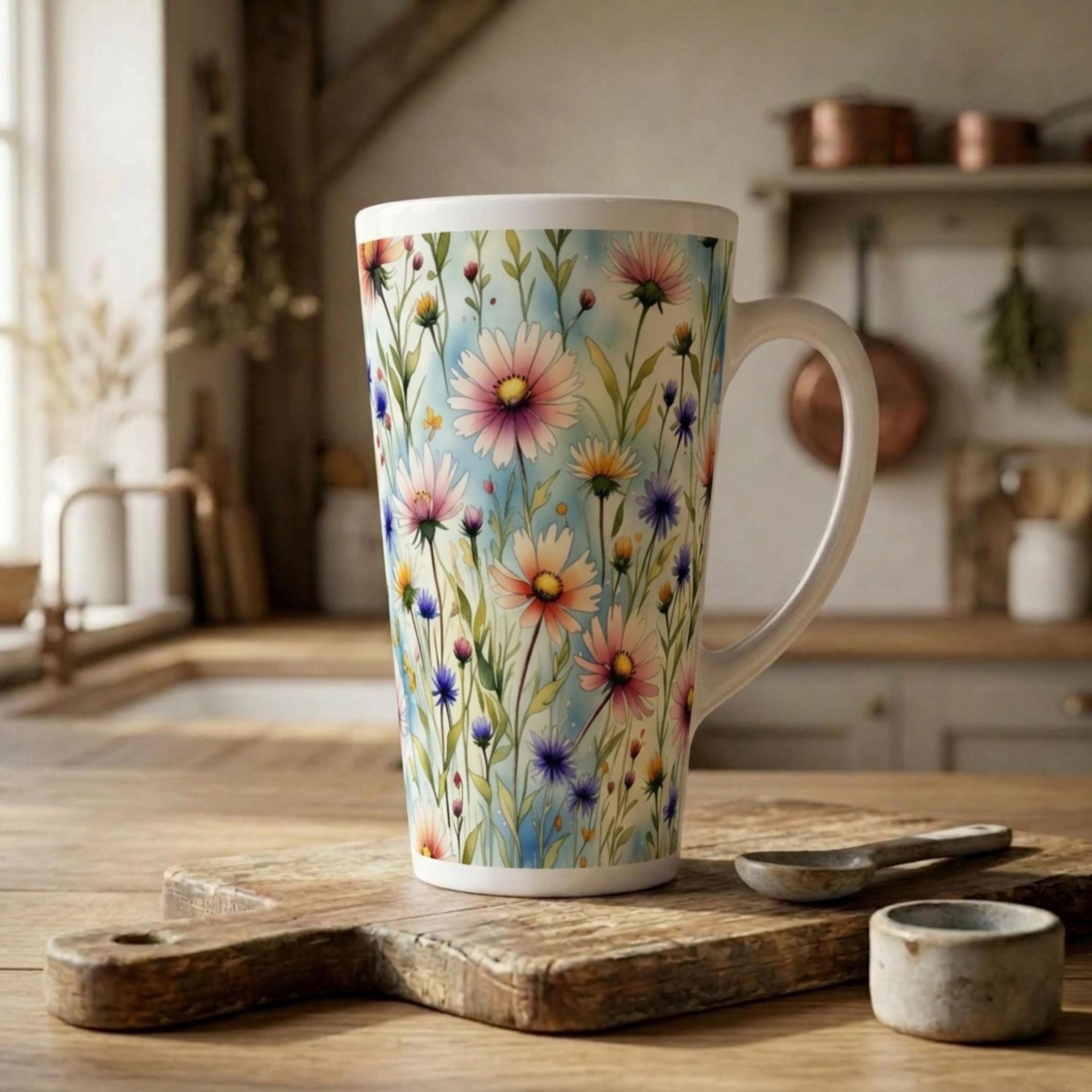 Latte 17oz Ceramic Mug - Coffee or Tea Cup, Extra Tall
