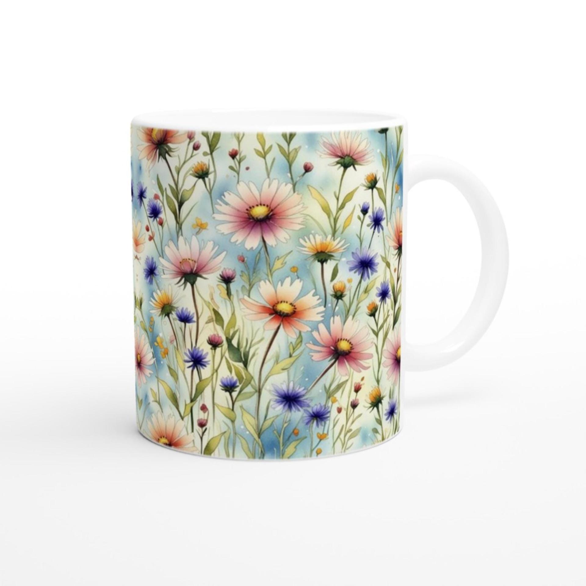Floral Cups -  Large and Small Ceramic Mugs