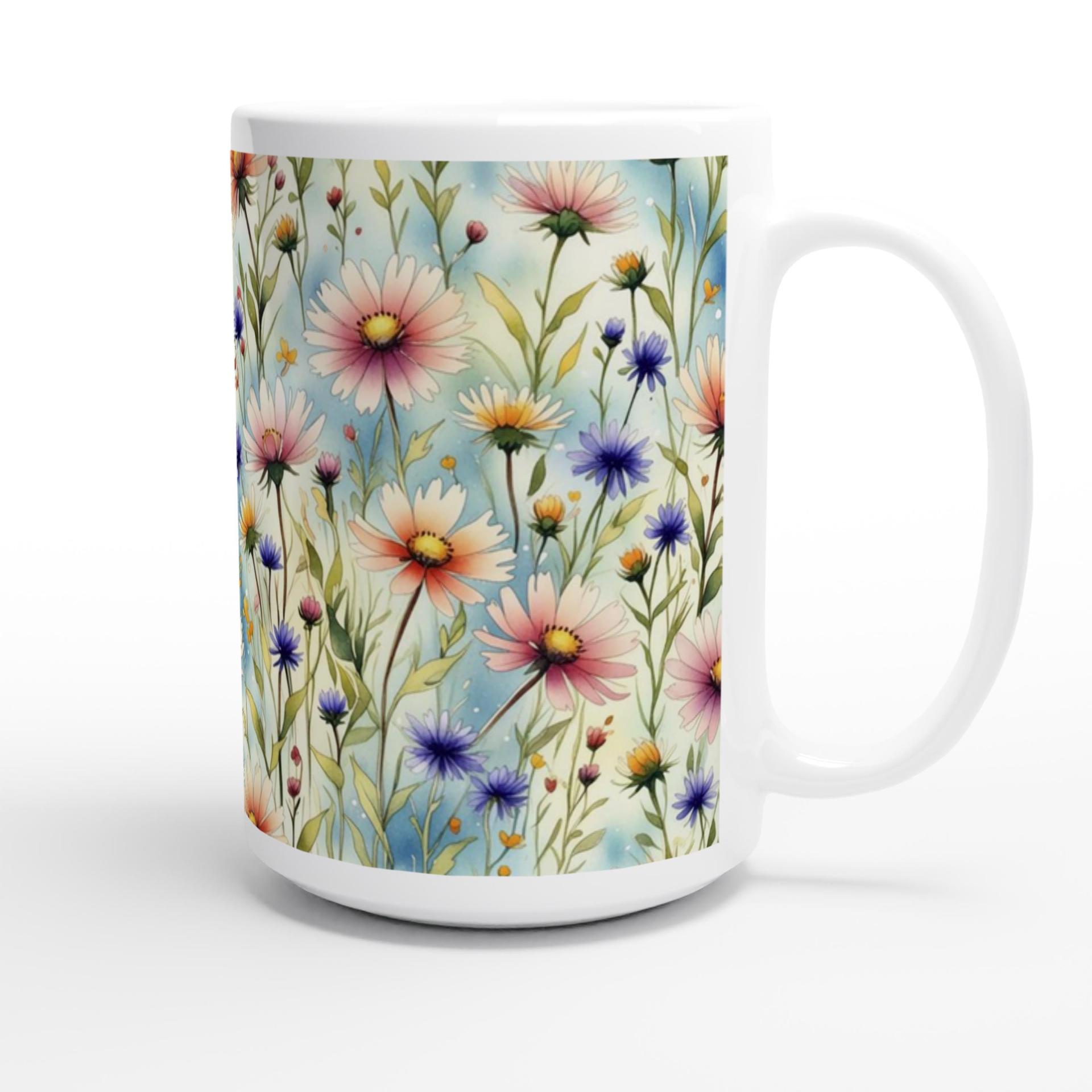 Floral Cups -  Large and Small Ceramic Mugs