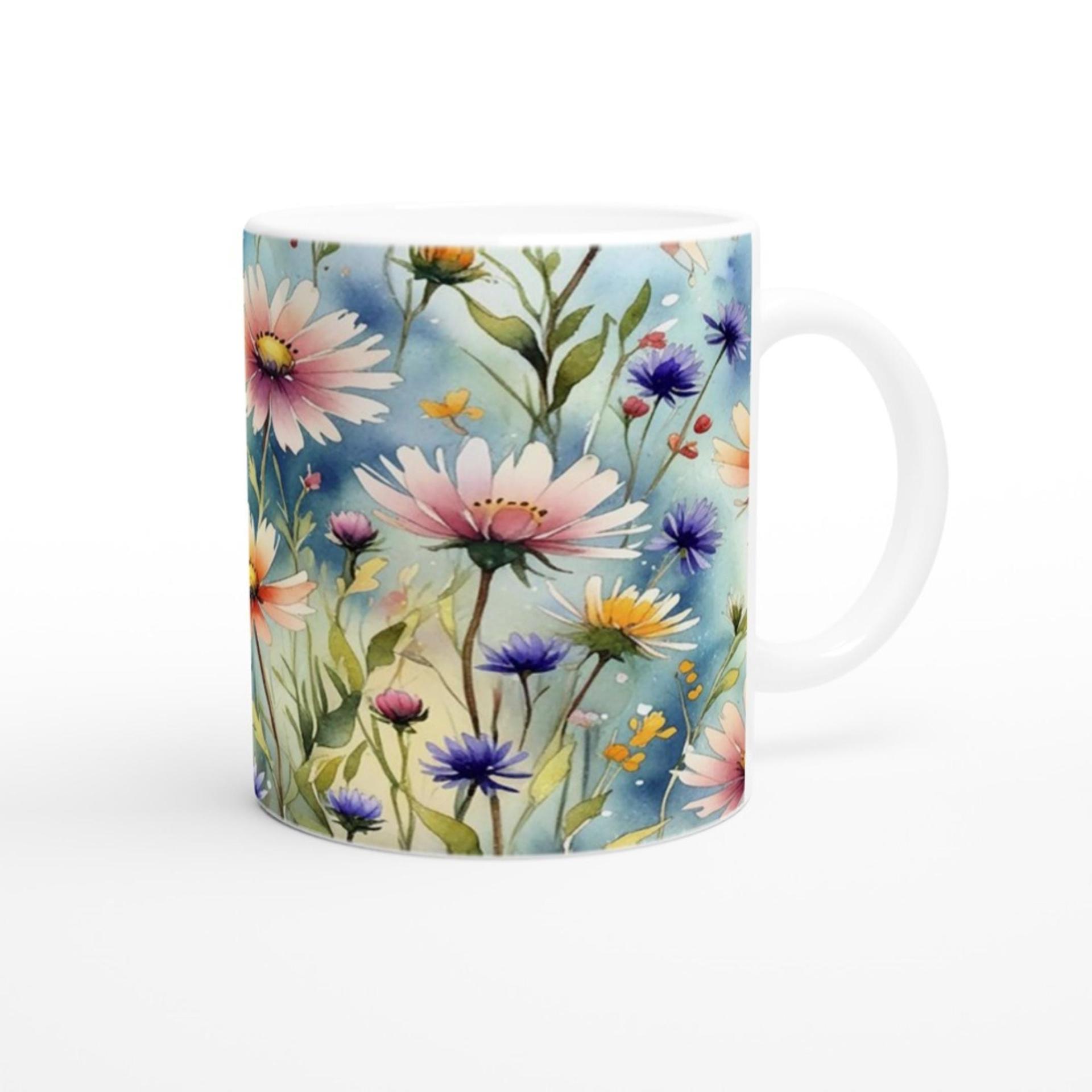 Floral Cups -  Large and Small Ceramic Mugs