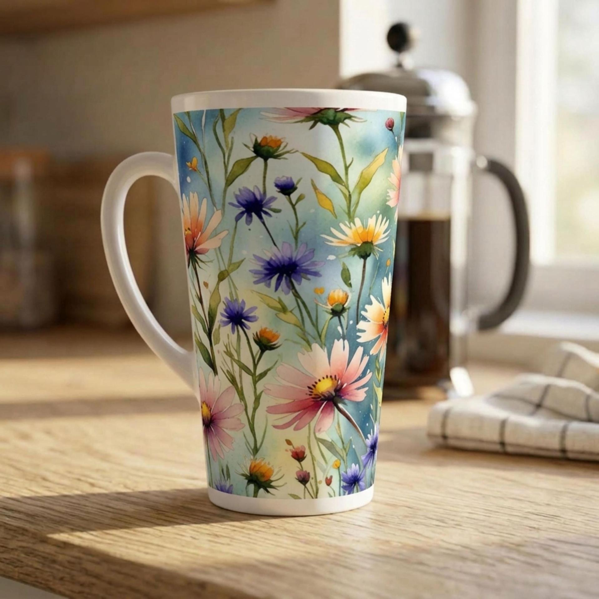 Latte 17oz Ceramic Mug - Coffee or Tea Cup, Extra Tall