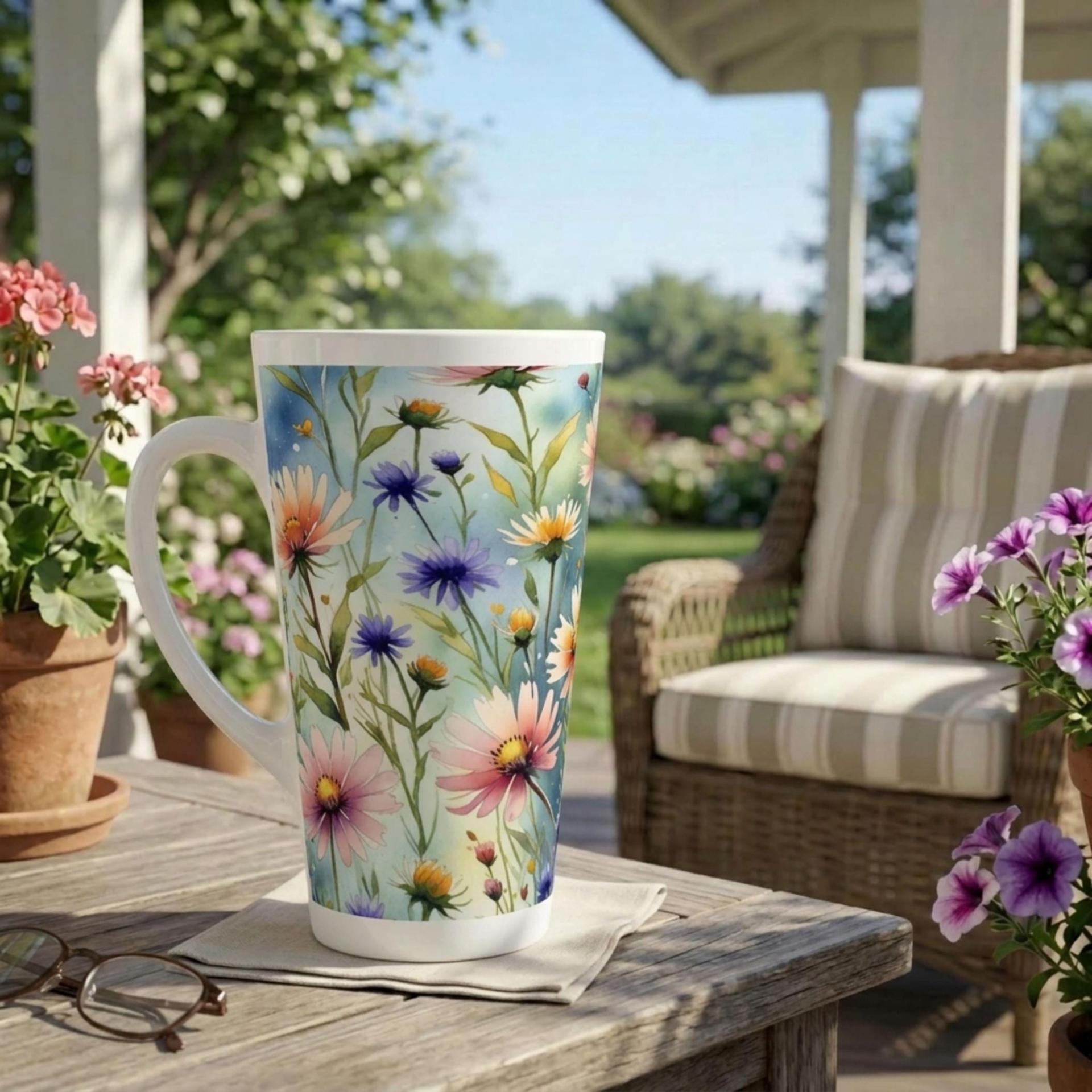 Latte 17oz Ceramic Mug - Coffee or Tea Cup, Extra Tall